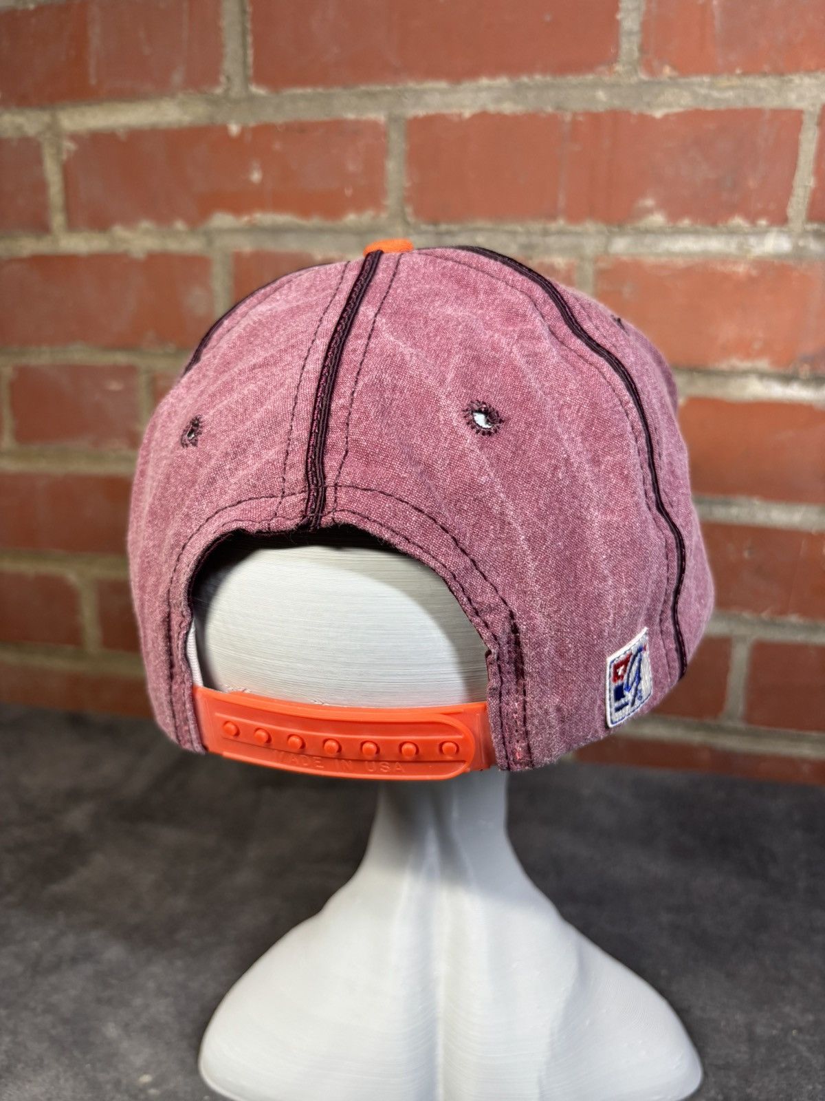 NCAA Vintage 80s Virginia Tech University Hokies Snapback Hat USA Size ONE SIZE - 3 Thumbnail