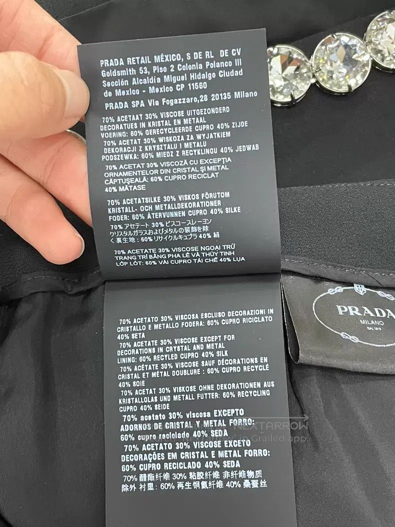 Prada Prada Black rhinestone skirt Size 25" / US 0 / IT 36 - 6 Thumbnail