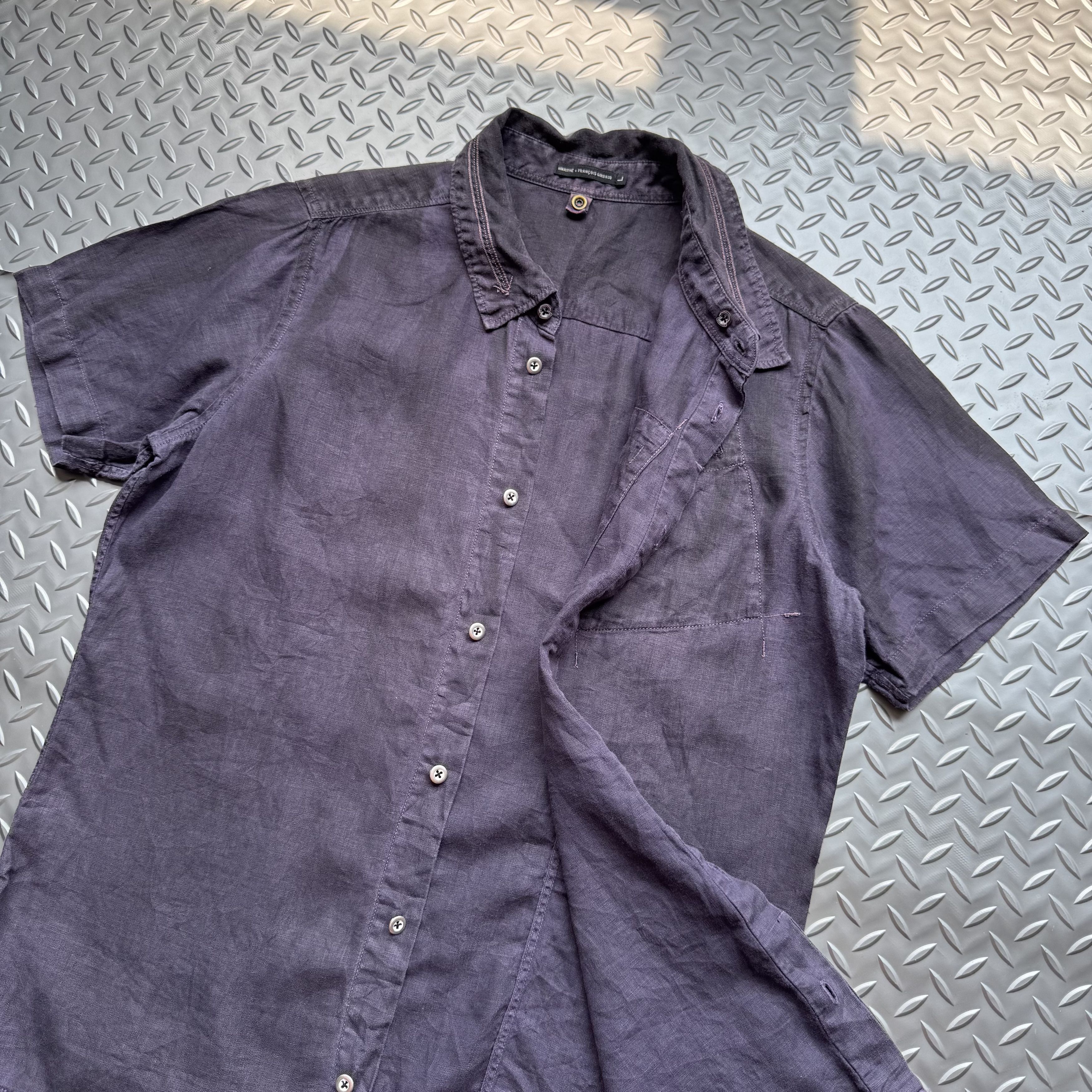 Marithe + Francois Girbaud Marithé + François Girbaud Washed Short Sleeve Shirt Size US L / EU 52-54 / 3 - 5 Thumbnail