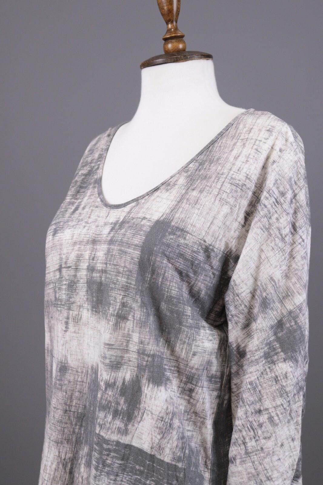 Oscar De La Renta Oska Gray Printed 3/4 Sleeve Top Shirt Size 1 / S Size M / US 6-8 / IT 42-44 - 6 Thumbnail