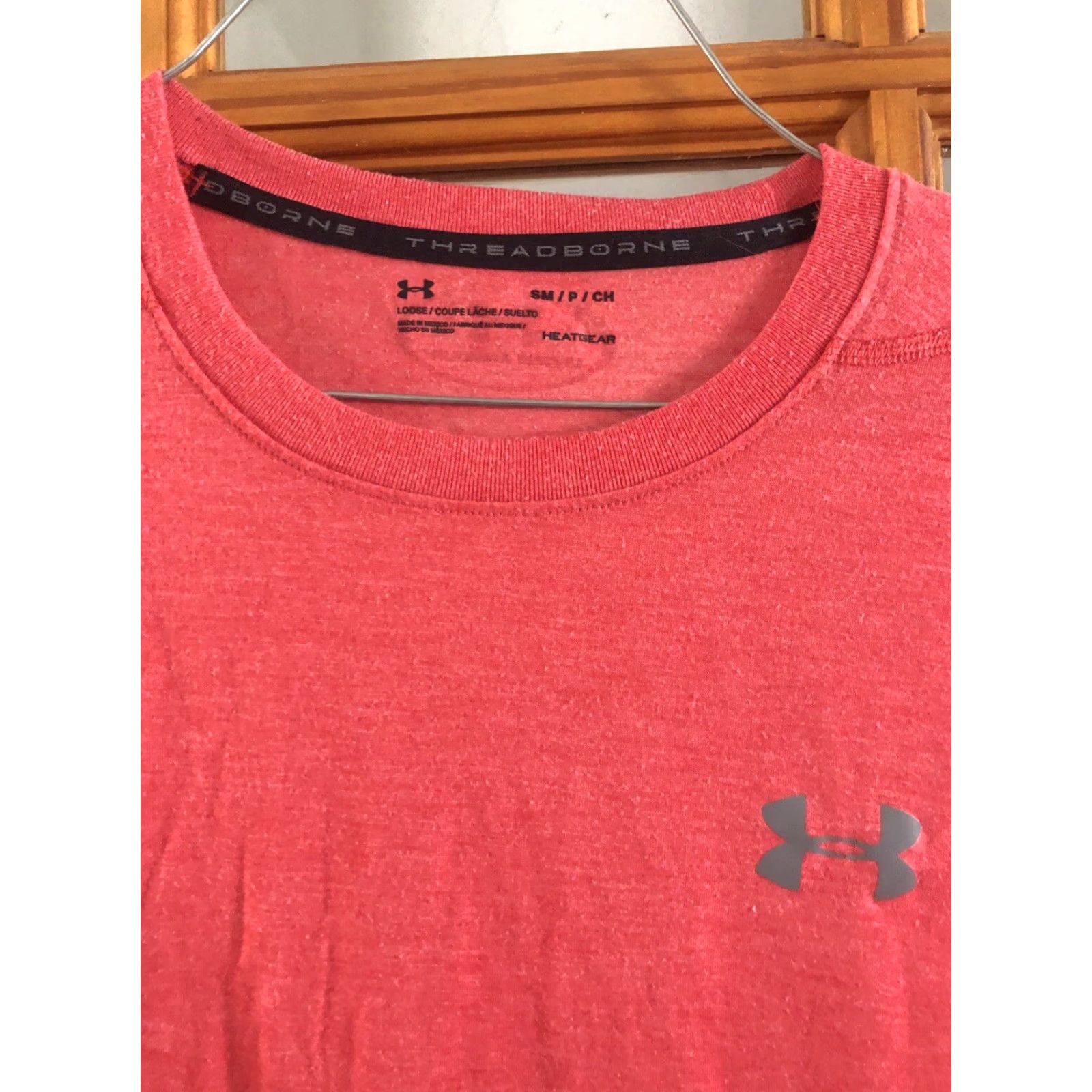 Under Armour Under Armour Mens Shirt T-Shirt Sz S Red Logo Threadborne Long Sleeve Crew Neck Pullover Athletic Activewear All Seasons Breathable Size US S / EU 44-46 / 1 - 3 Thumbnail