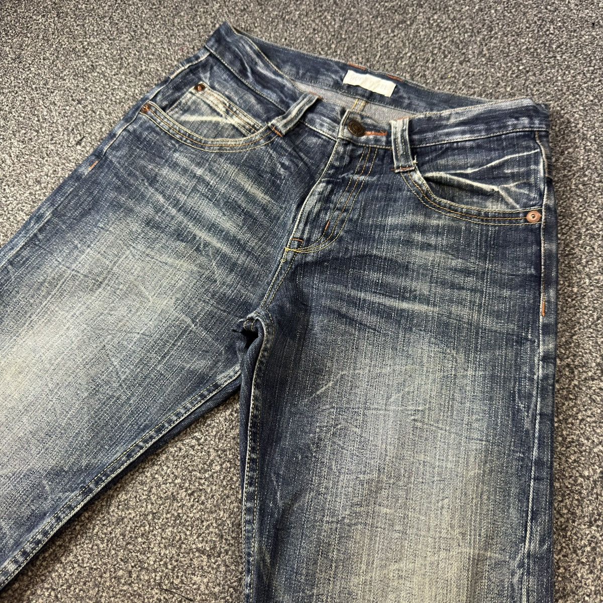 14th Addiction Vintage 2000 Y2K Boot There Clawmark Natural Denim Size US 29 - 4 Thumbnail