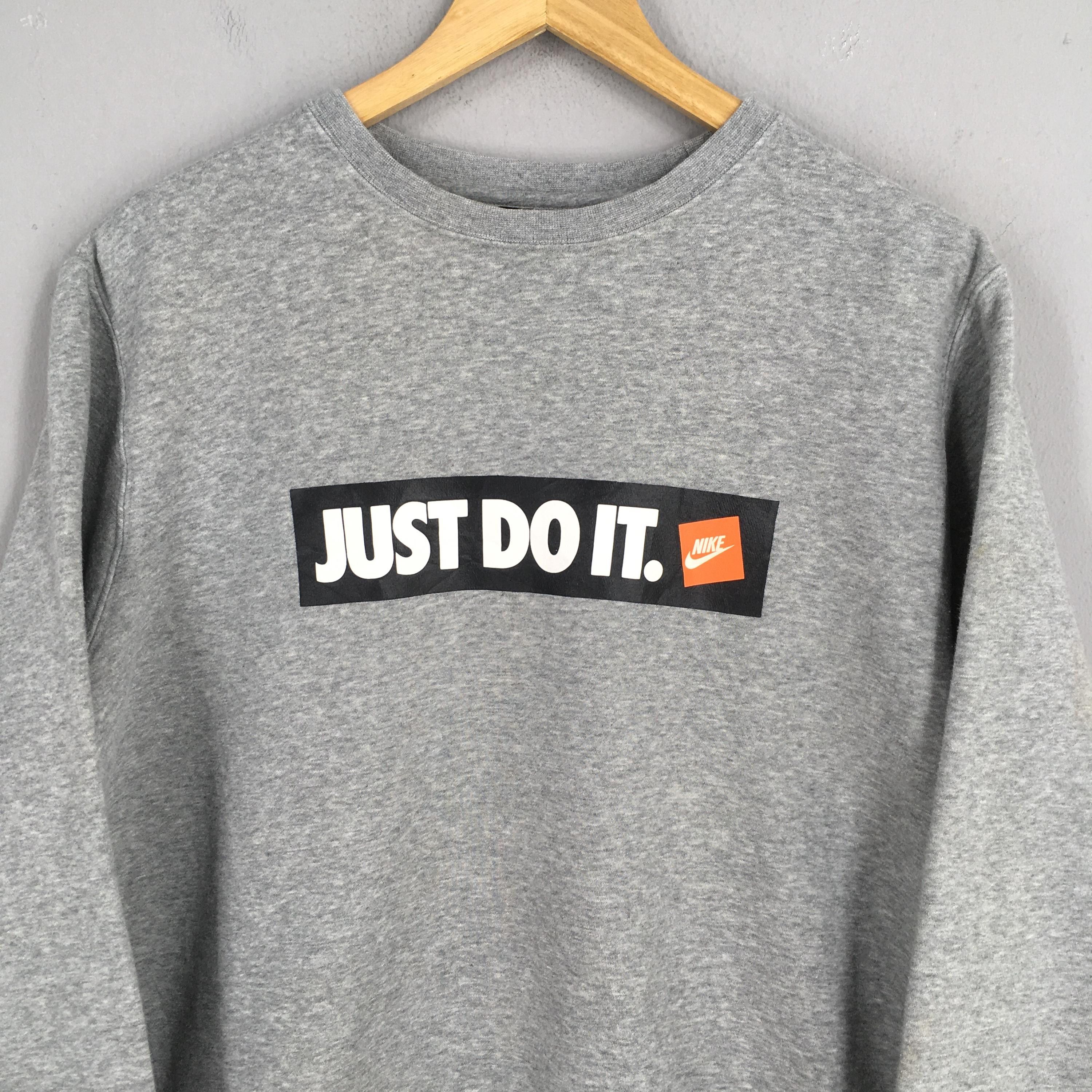 Nike Vintage Y2K Nike Just Do It Gray Sweatshirt Large Size US L / EU 52-54 / 3 - 2 Thumbnail