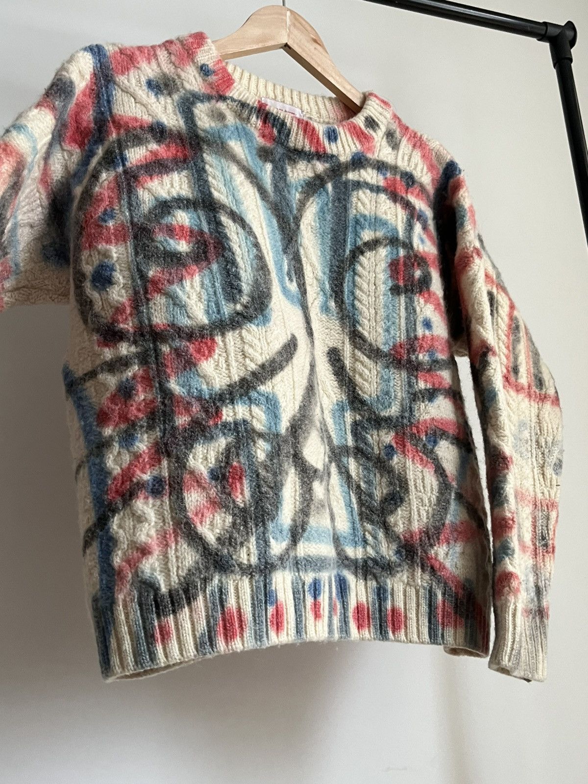 Charles Jeffrey LOVERBOY Charles Jeffrey Loverboy AW18 sprayed cable knit sweater Size US S / EU 44-46 / 1 - 6 Thumbnail