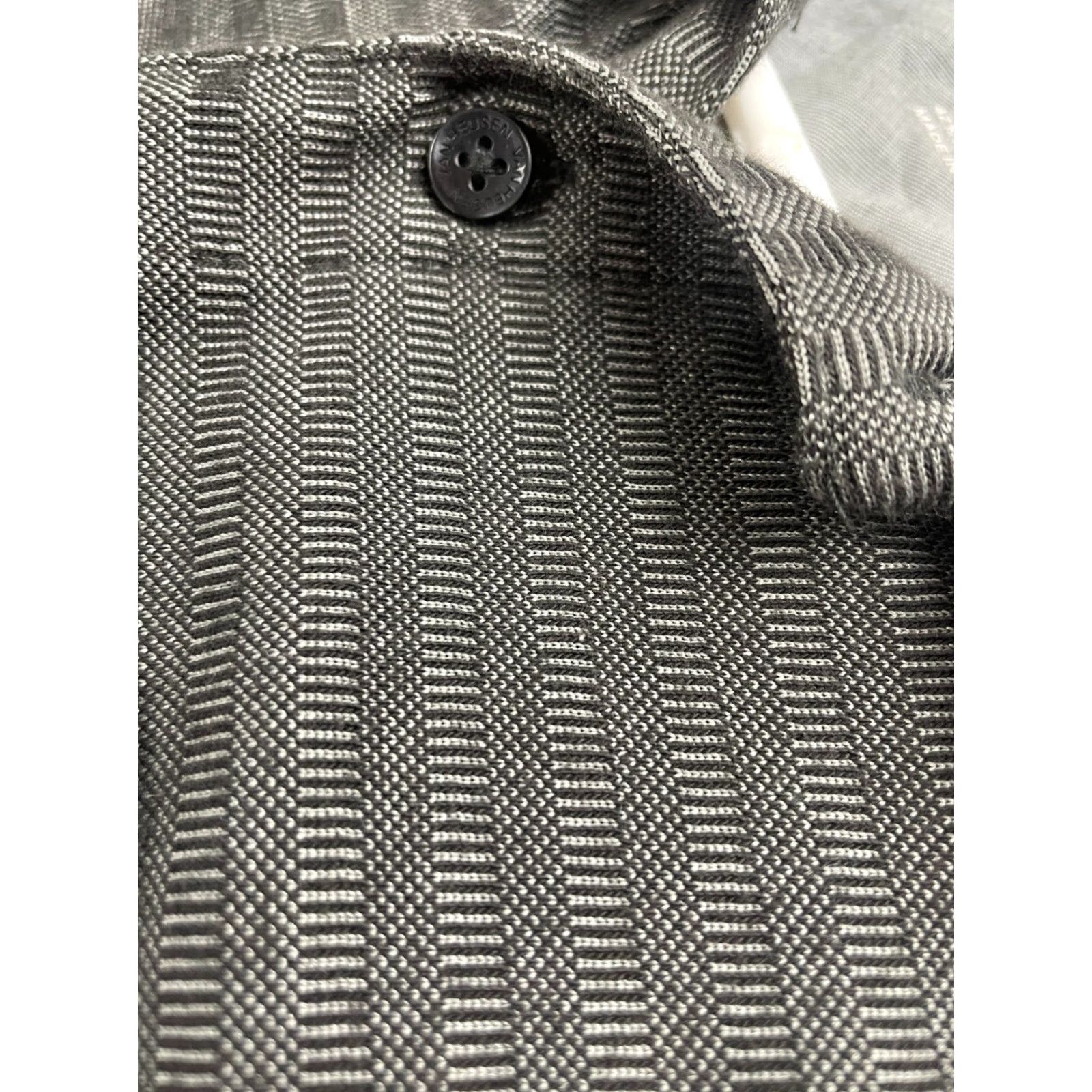 Van Heusen Van Heusen Flex Polo Shirt Men L Gray Black Short Sleeve Pocket Shirt Polo Size US L / EU 52-54 / 3 - 5 Thumbnail