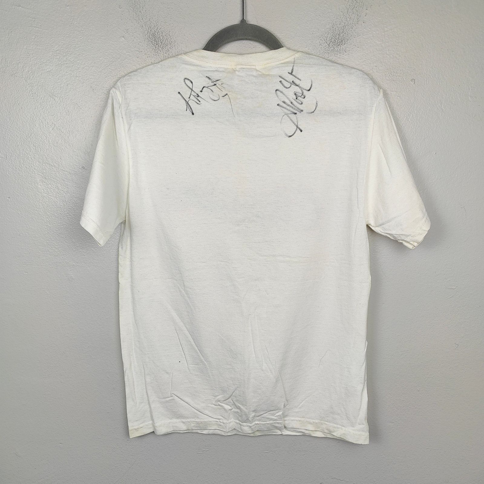 Jerzees Vintage Clippers Autographed T-Shirt Mens Small White Size US S / EU 44-46 / 1 - 4 Thumbnail