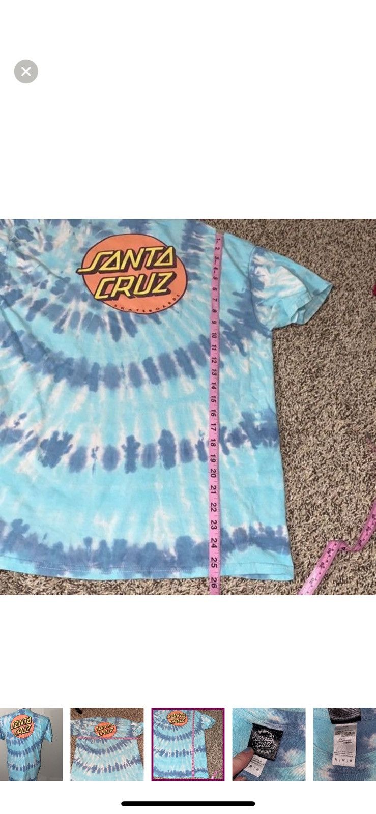 Santa Cruz Skateboards Santa Cruz skateboards medium tie dye T shirt Size US M / EU 48-50 / 2 - 5 Thumbnail