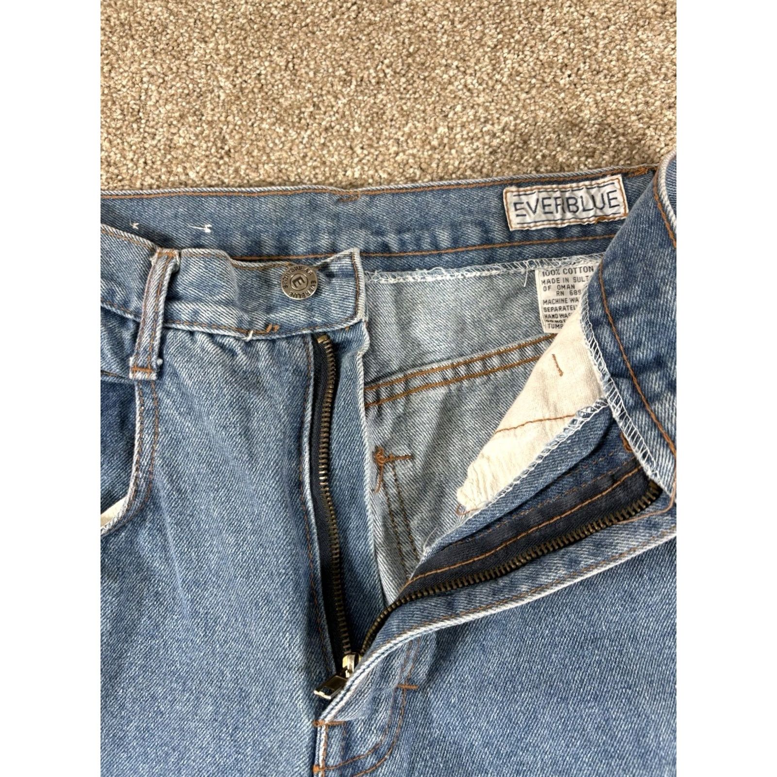 Denime VINTAGE Ever Blue Womens Jeans Boho 1990s Straight Leg Medium Wash 27x29 Denim Size 27" / US 4 / IT 40 - 5 Thumbnail