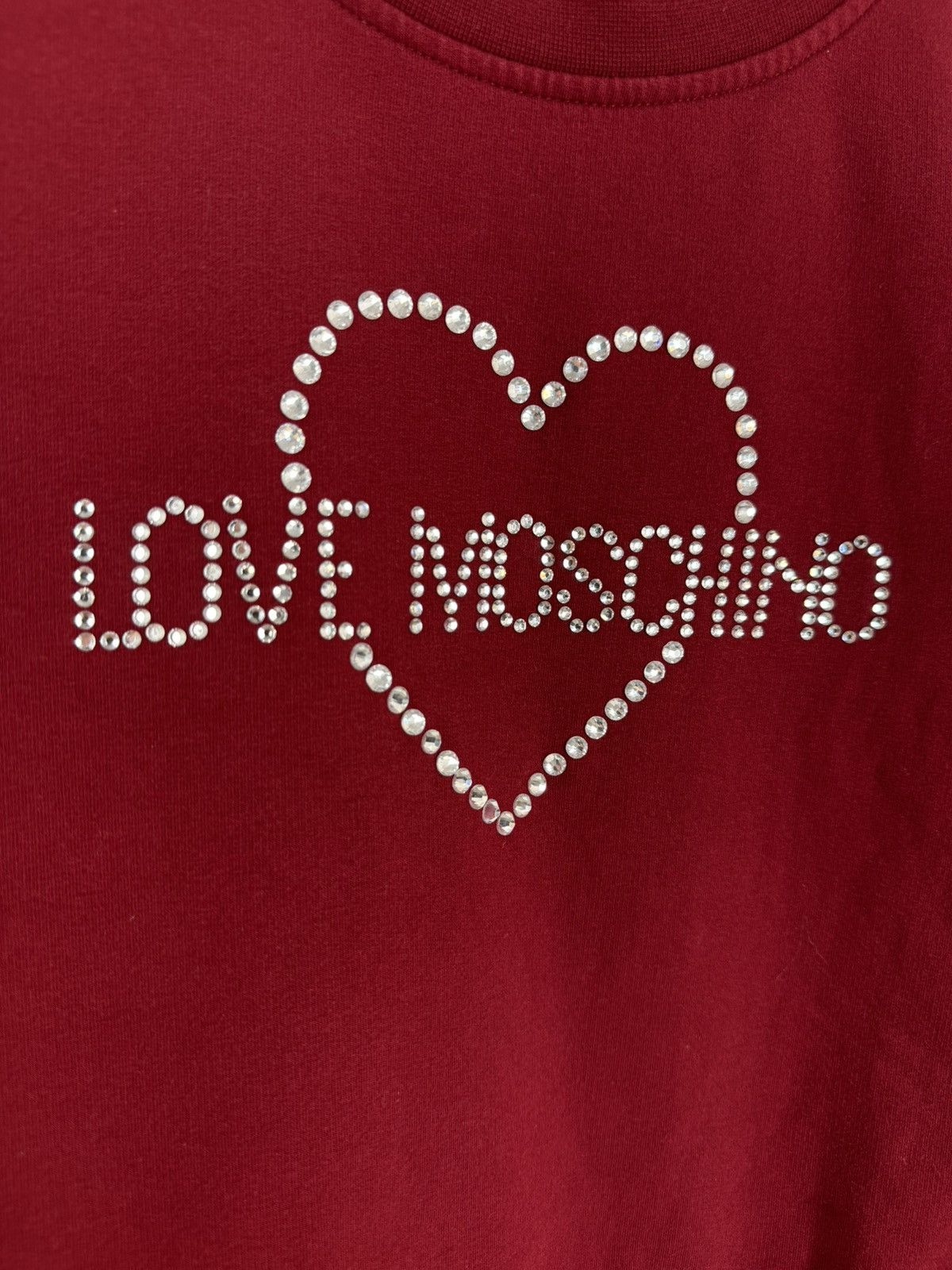 Love Moschino Love Moschino Heart Rhinestones Sweatshirt Size S / US 4 / IT 40 - 6 Thumbnail