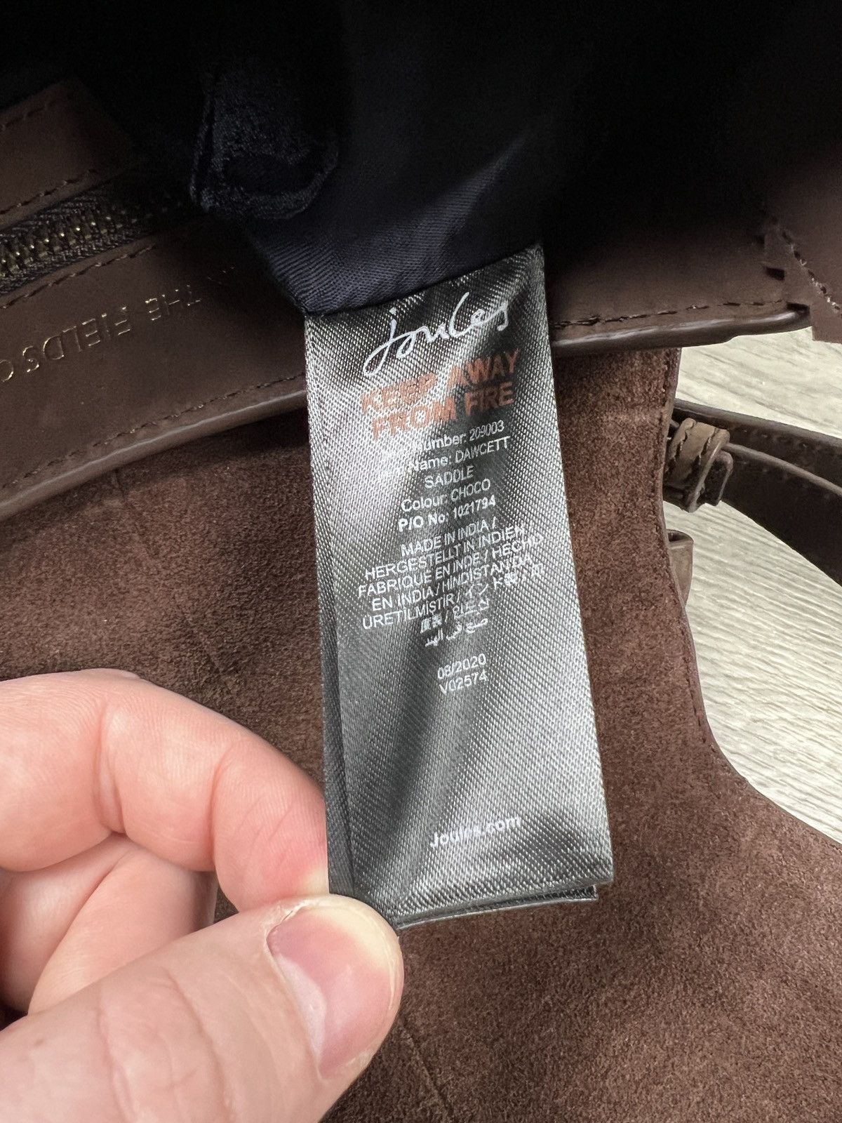 Other Joules Dawcett Spanish Leather Saddle Bag - Chocolate Size ONE SIZE - 10 Thumbnail