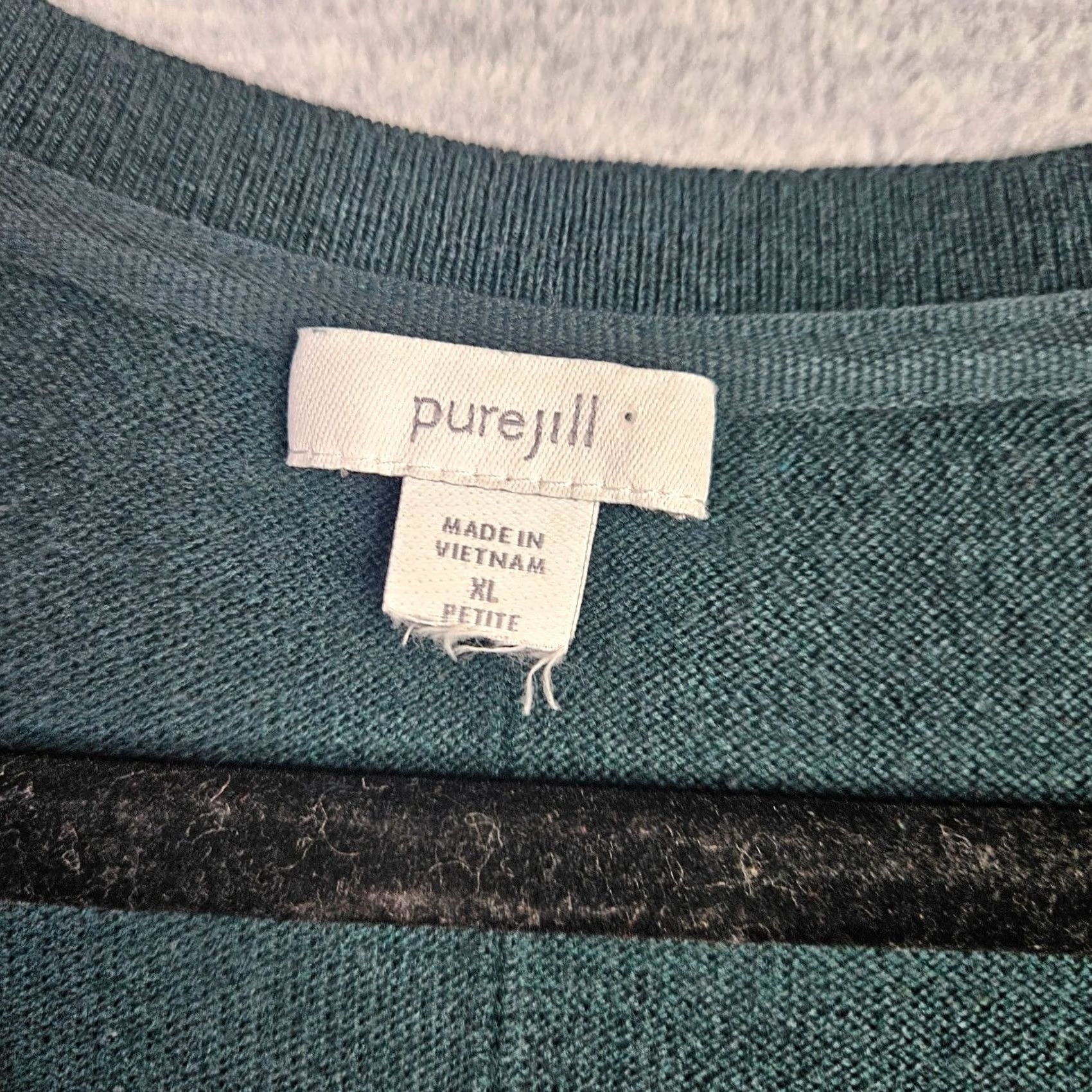 Vintage Pure Jill Knit Top V-Neck Dolman Sleeve Forest Green XL Women Shirt Size XL / US 12-14 / IT 48-50 - 3 Thumbnail