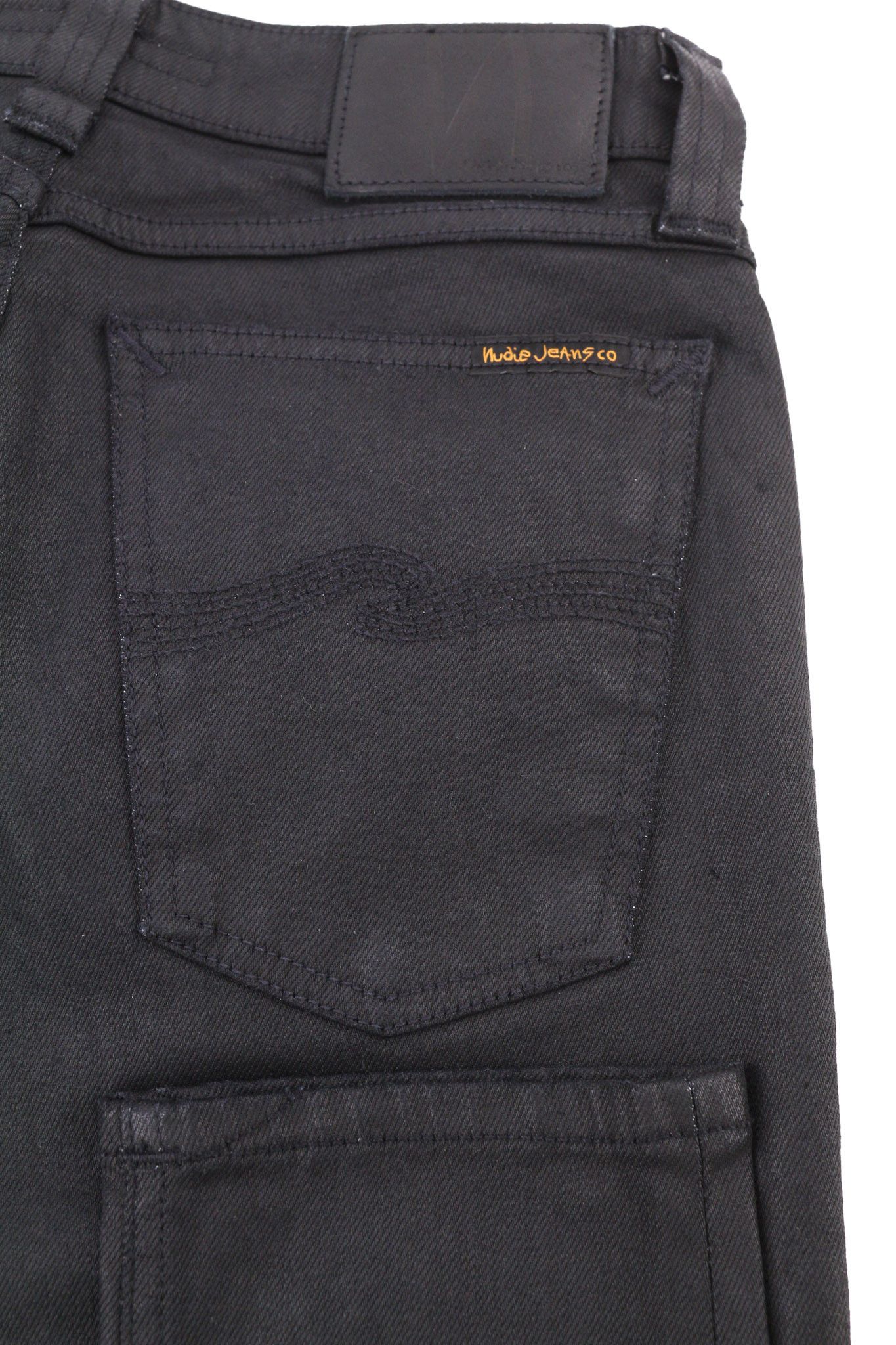 Nudie Jeans SKINNY LIN W28/L32 Black In Black Cotton Jeans 80477 Size US 28 / EU 44 - 5 Thumbnail
