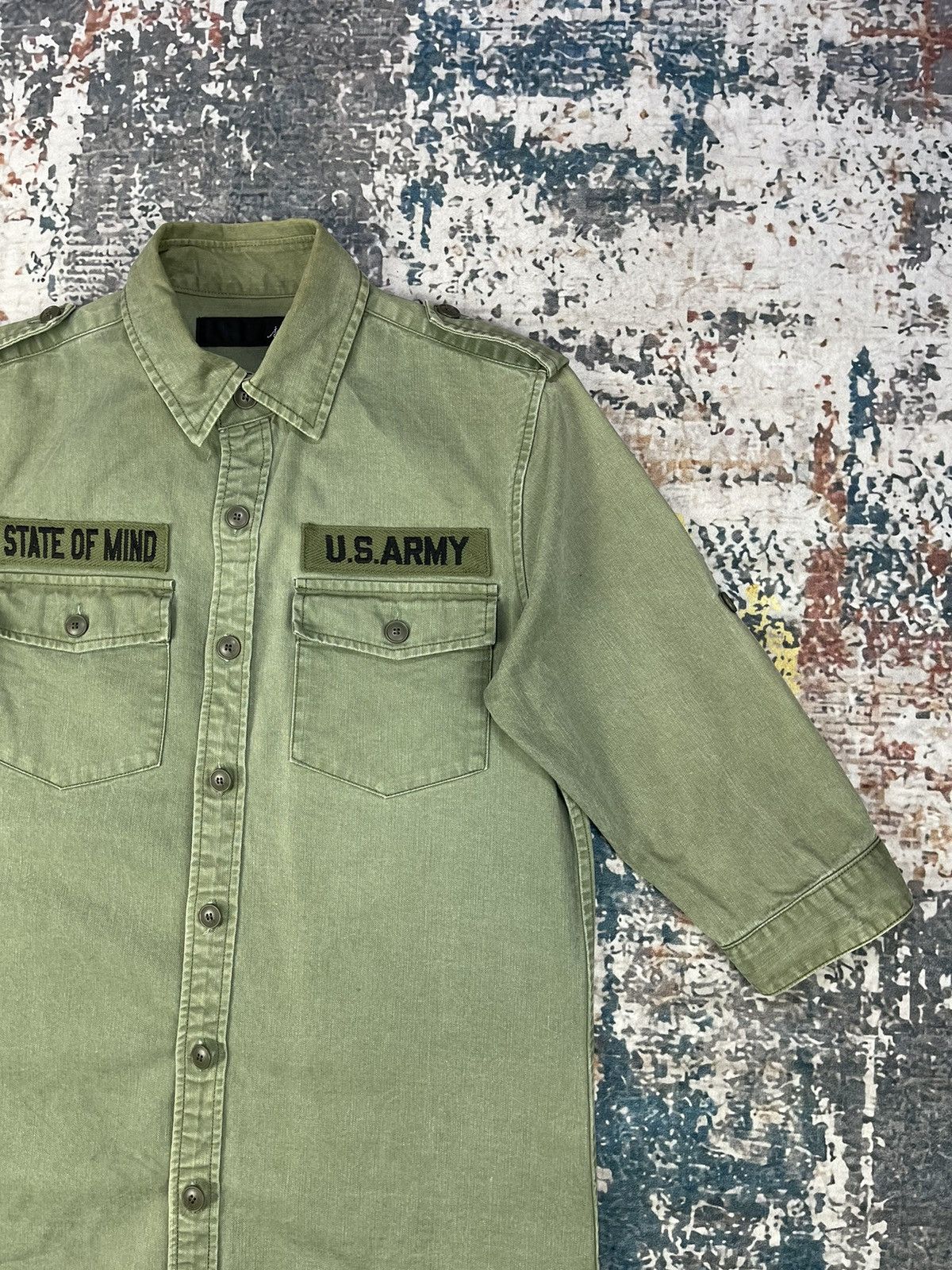 Vintage Magine Japan U.S Army Quarter Sleeve Workshirt Size US XS / EU 42 / 0 - 4 Thumbnail
