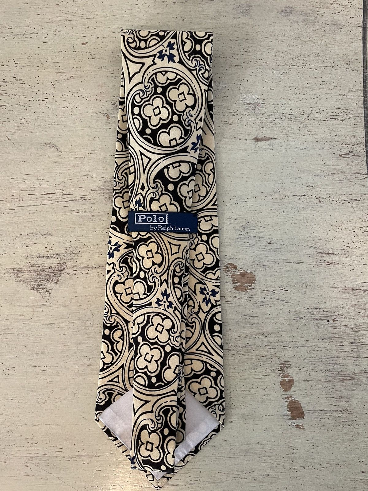 Polo Ralph Lauren × Vintage Bold Print Wide Silk Crepe Tie Size ONE SIZE - 5 Thumbnail