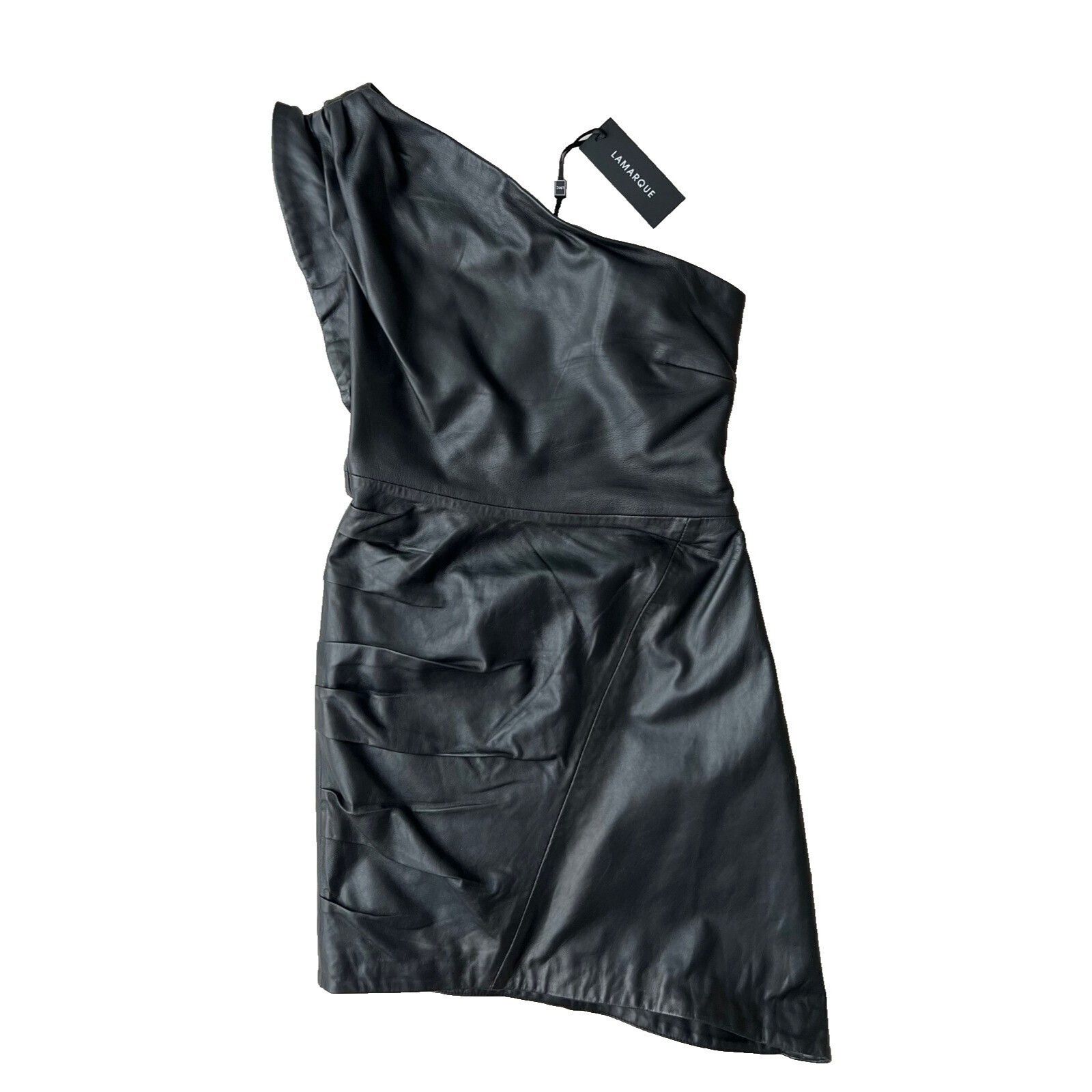 LAMARQUE LAMARQUE x Revolve Corey Leather Mini Dress Black ( XS ) Size XS / US 0-2 / IT 36-38 - 4 Thumbnail