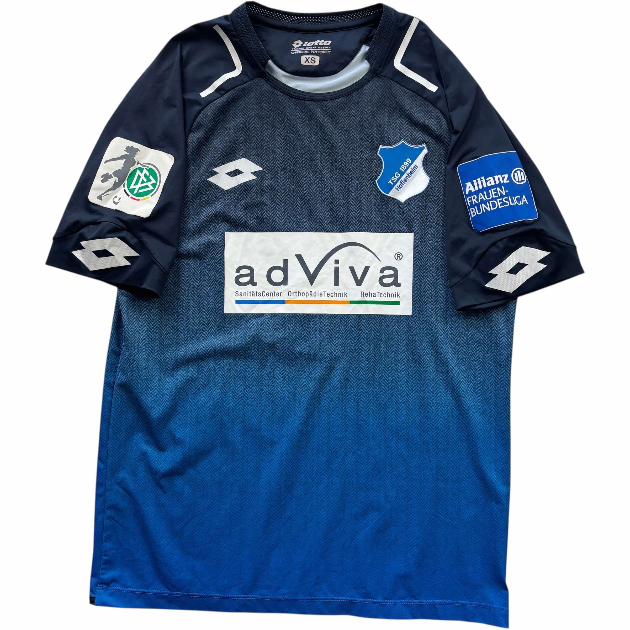 Lotto Sport MATCH WORN Hoffenheim 2017-18 home Evels football jersey XS Size US XS / EU 42 / 0 - 2 Thumbnail