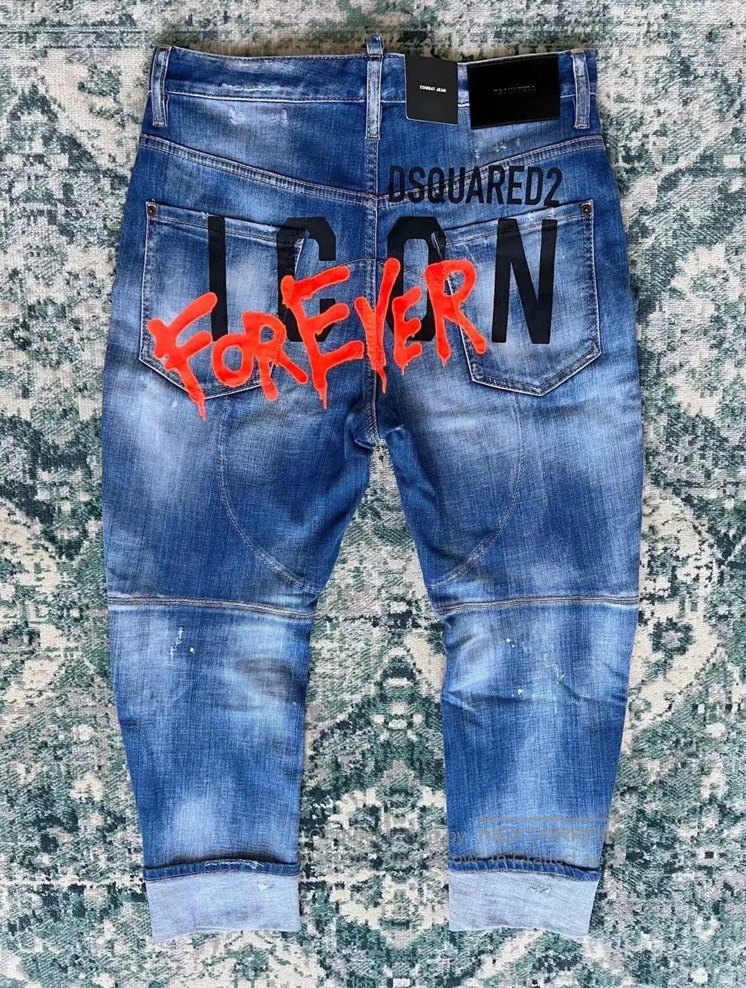 Dsquared2 Dsquared2 Blue Washed Combat Jeans Special Edition. Size US 44 / EU 60 - 2 Thumbnail