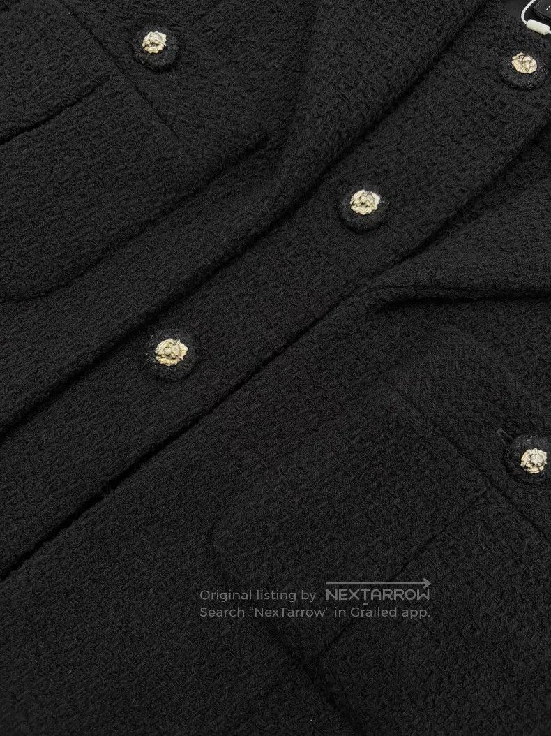 Chanel Chanel Black tweed lion buckle coat Size XS / US 0-2 / IT 36-38 - 3 Thumbnail