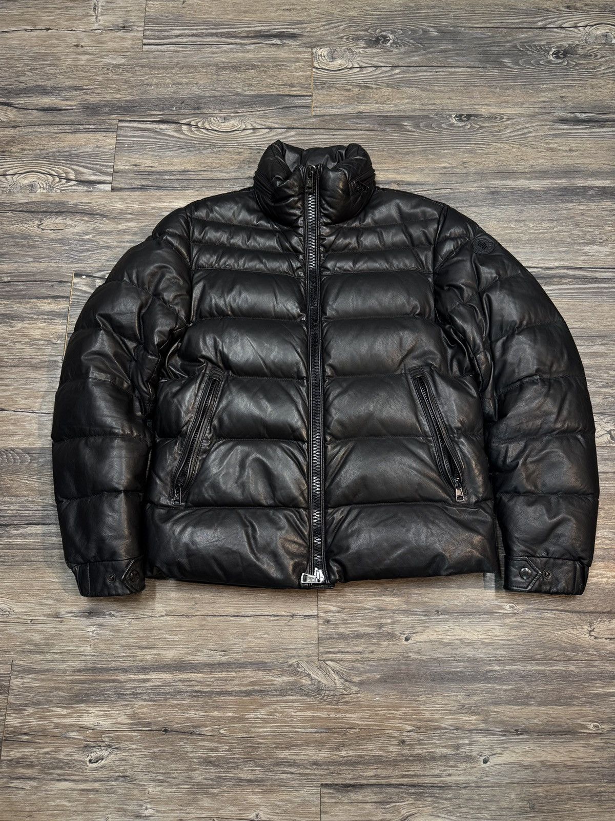 Moncler Leather Puffer Jacket