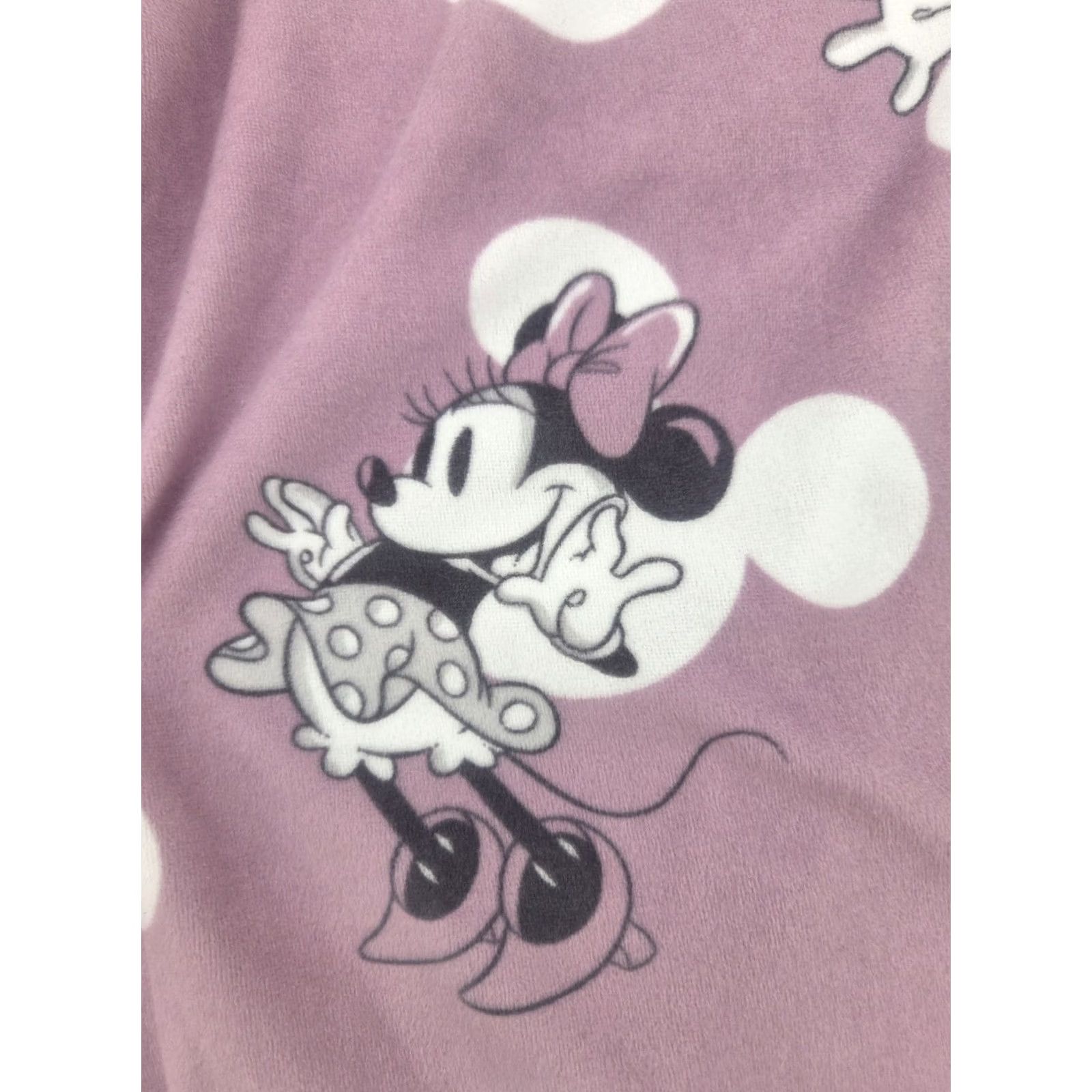 Disney Disney Pajama Pants Womens L Purple Mickey Minnie Mouse Fleece Lounge Excellent Size 36" / US 14 / IT 50 - 2 Thumbnail