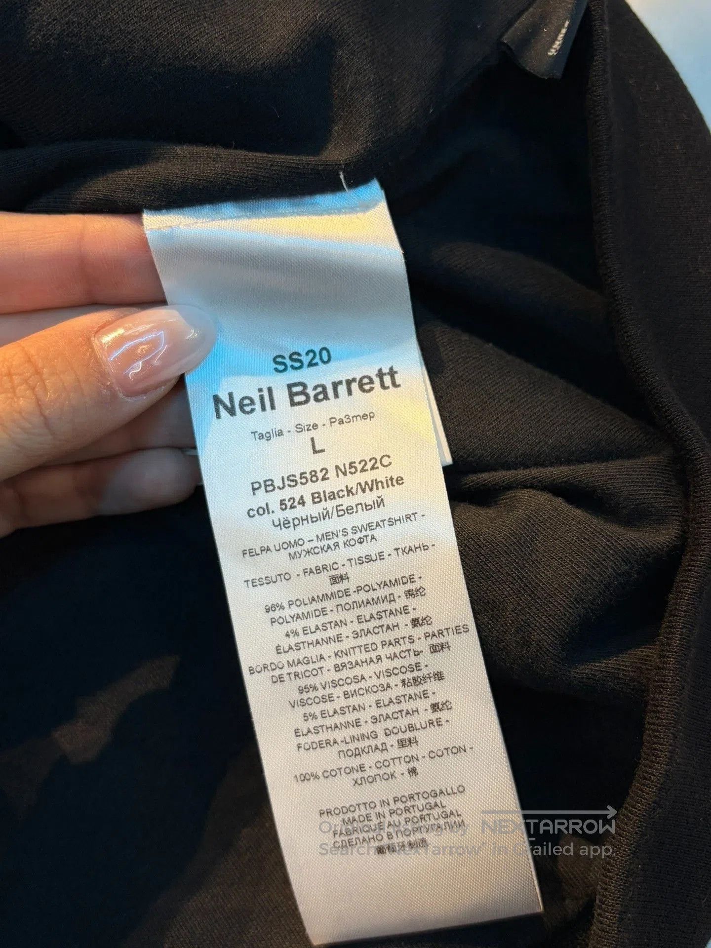 Neil Barrett Neil Barrett Zip Hoodie Full Logo. Size US M / EU 48-50 / 2 - 4 Thumbnail