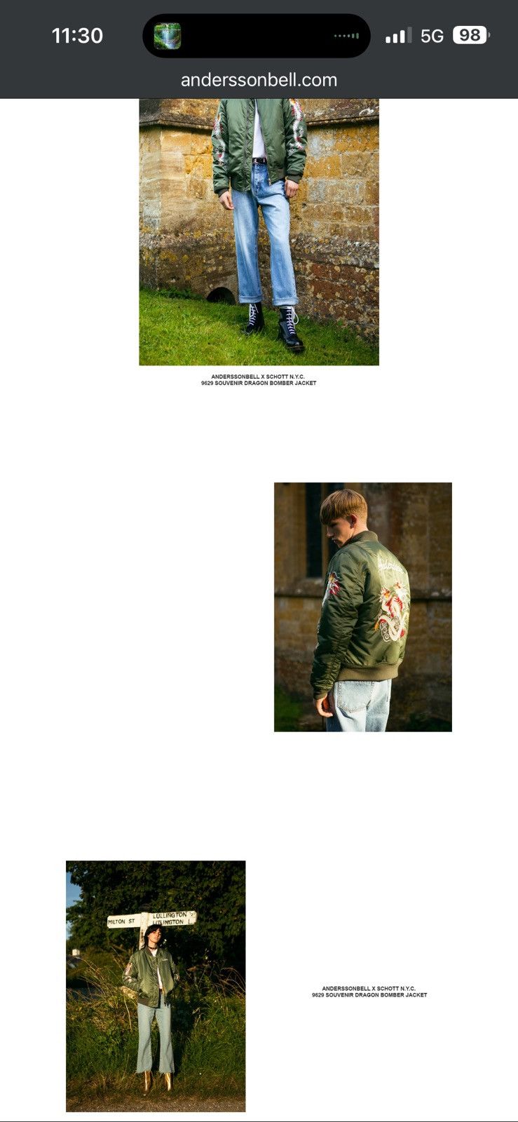 Schott SCHOTT X ANDERSSON BELL BOMBER EMBROIDERED TIGER CHINATOWN Size US L / EU 52-54 / 3 - 14 Thumbnail