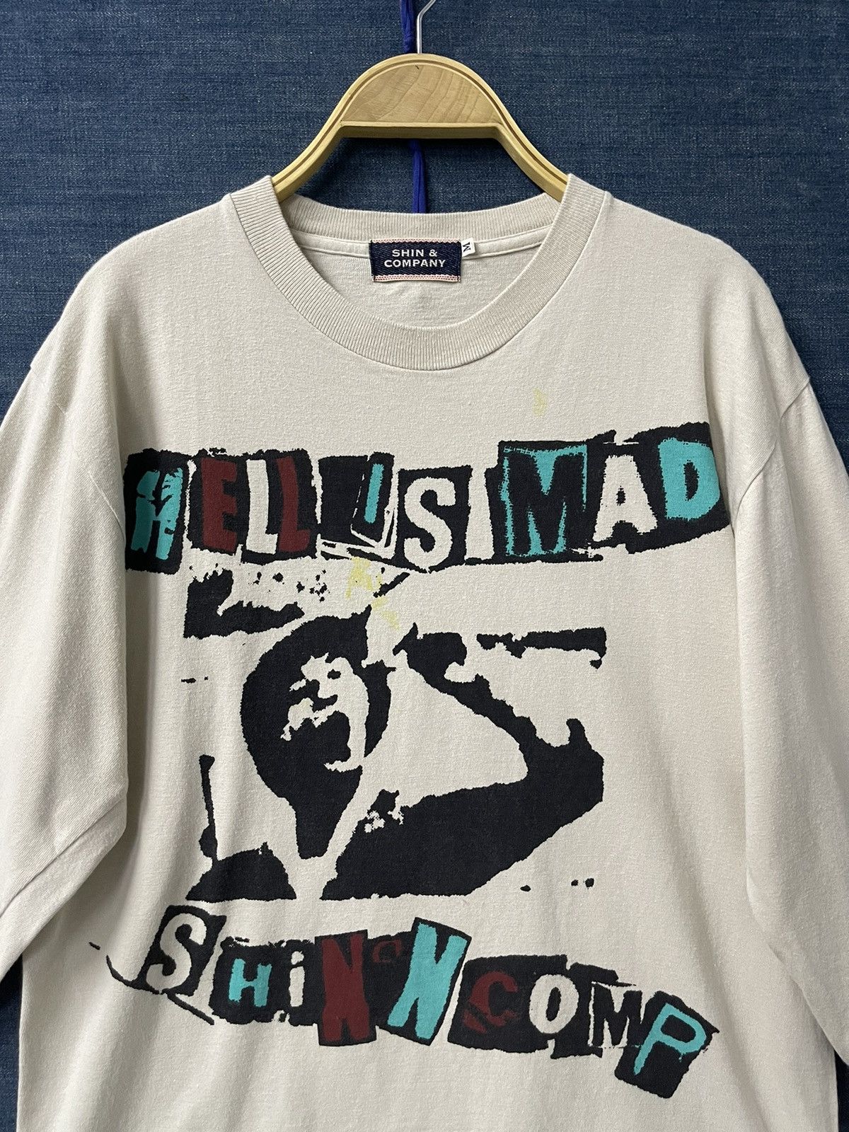 Japanese Brand Y2k Punk Shin & Company Bruce Lee “hell is mad” tee Size US M / EU 48-50 / 2 - 2 Thumbnail