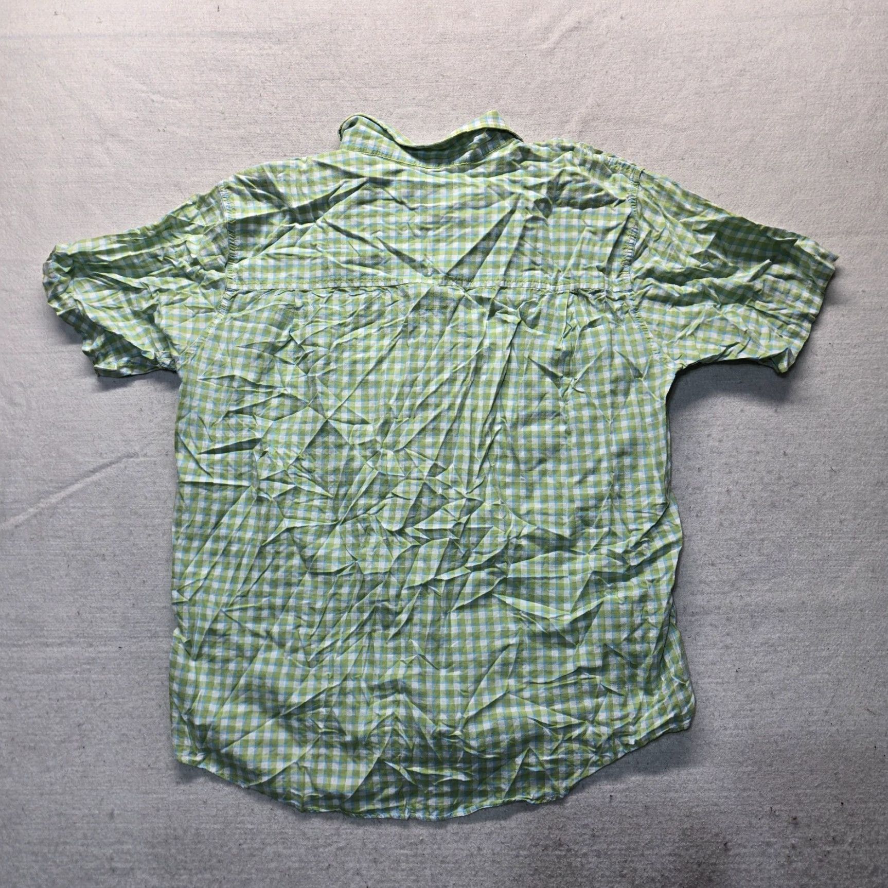Chaps Chaps Shirt Denim Green Checked Short Sleeved Button-Up Adult XL Men Green Shirt Button-Up Chaps Mens XL Size US XL / EU 56 / 4 - 7 Thumbnail