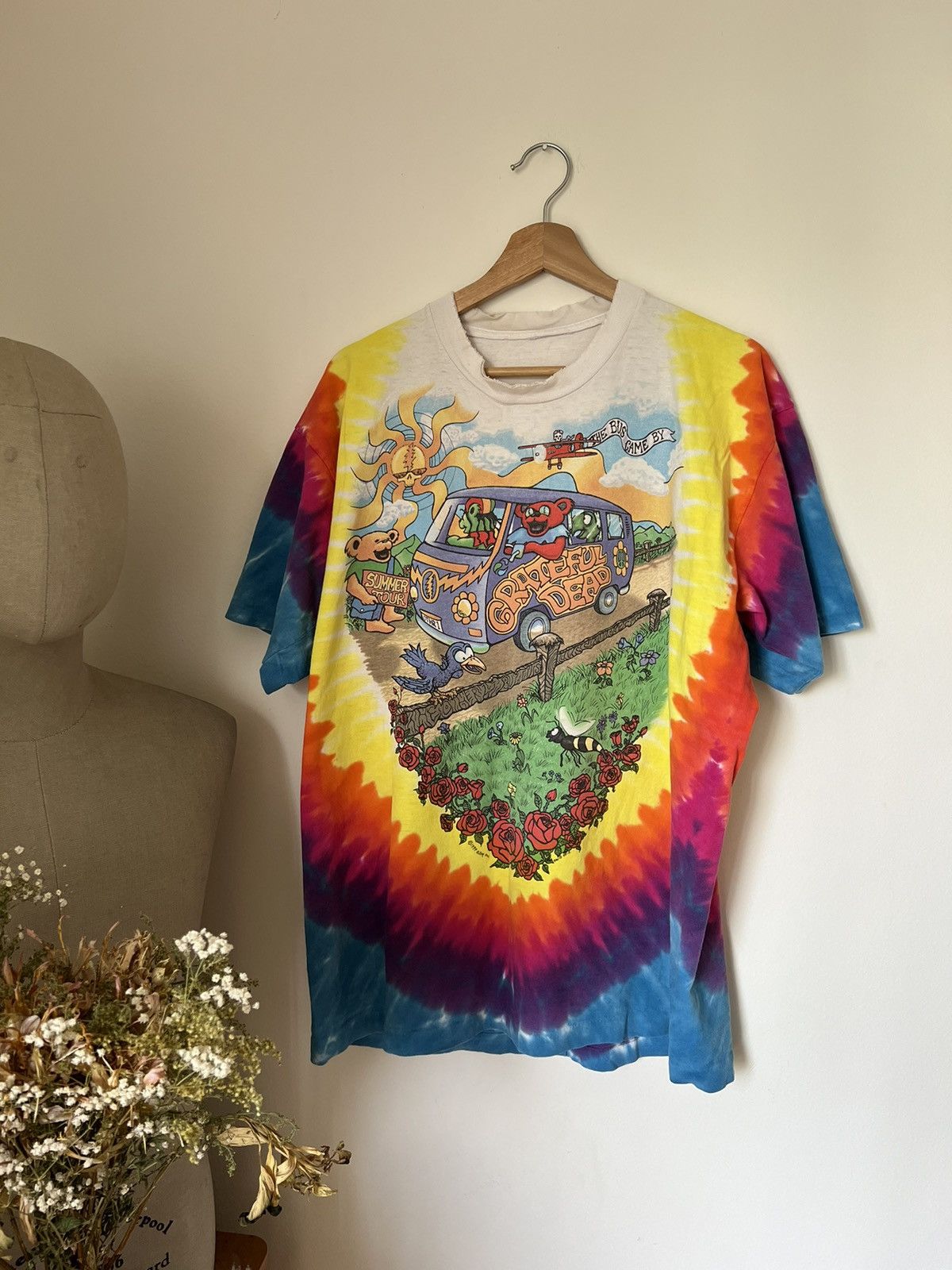 Band Tees × Grateful Dead × Vintage 1994 GDM Summer Tour Bears Animal Nature Single Stitch Tee Size US XL / EU 56 / 4 - 1 Thumbnail