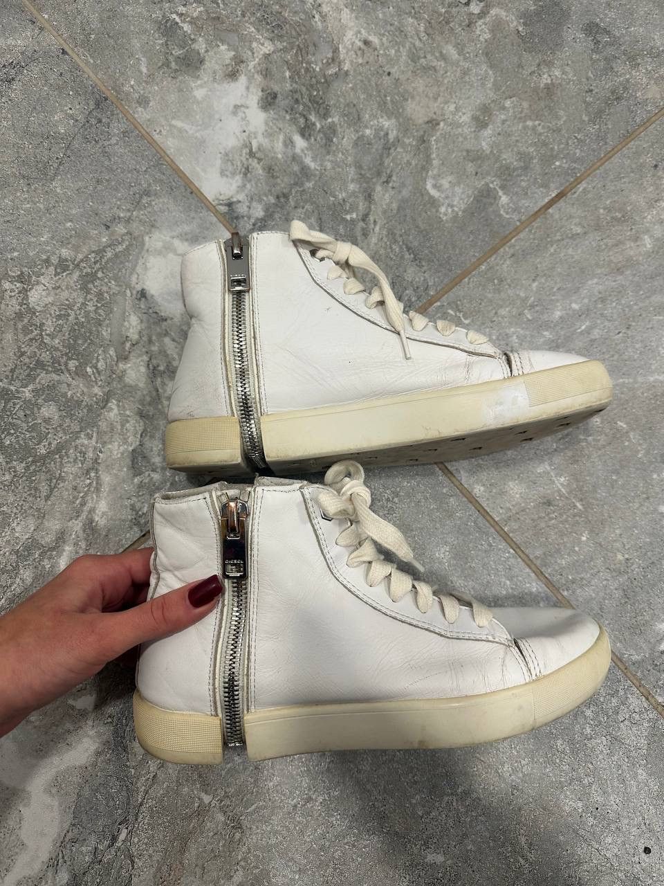Diesel Diesel Zip Round S Nentish Mid Leather Sneakers Boots Size US 8.5 / IT 38.5 - 3 Thumbnail
