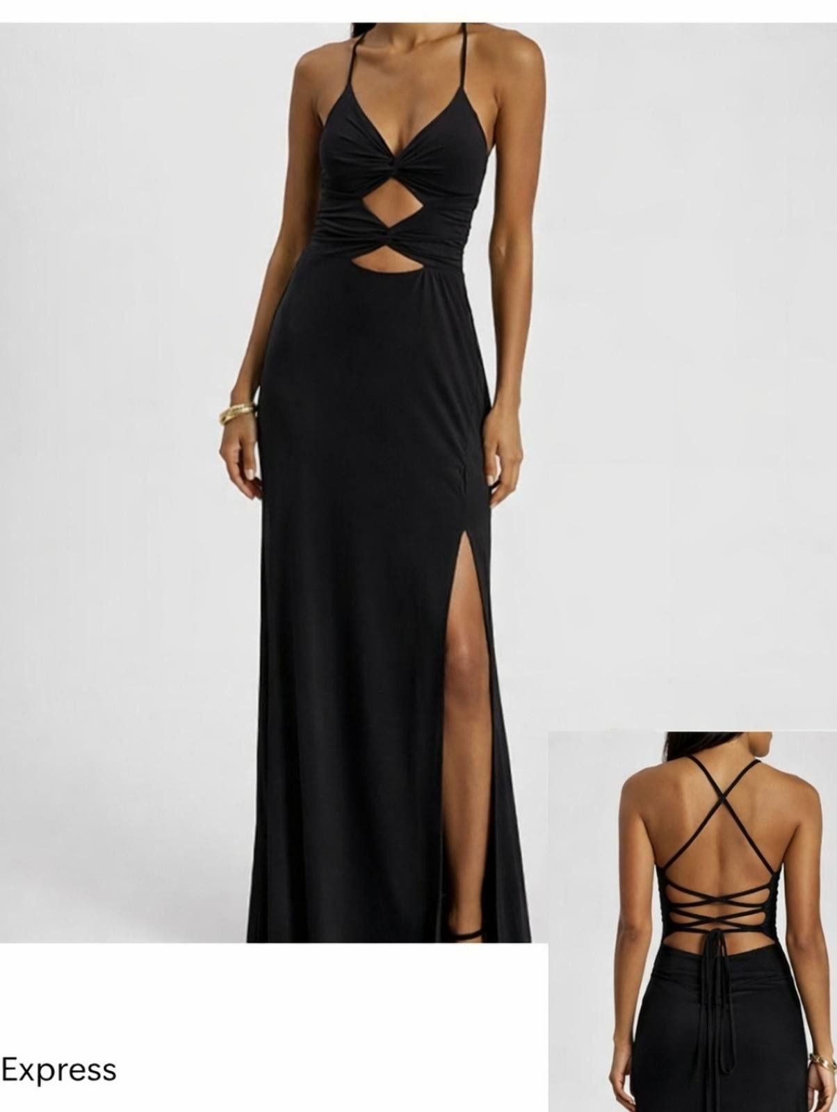 Express Express V Neck Strappy Cutout Maxi Dress Size S / US 4 / IT 40 - 1 Thumbnail