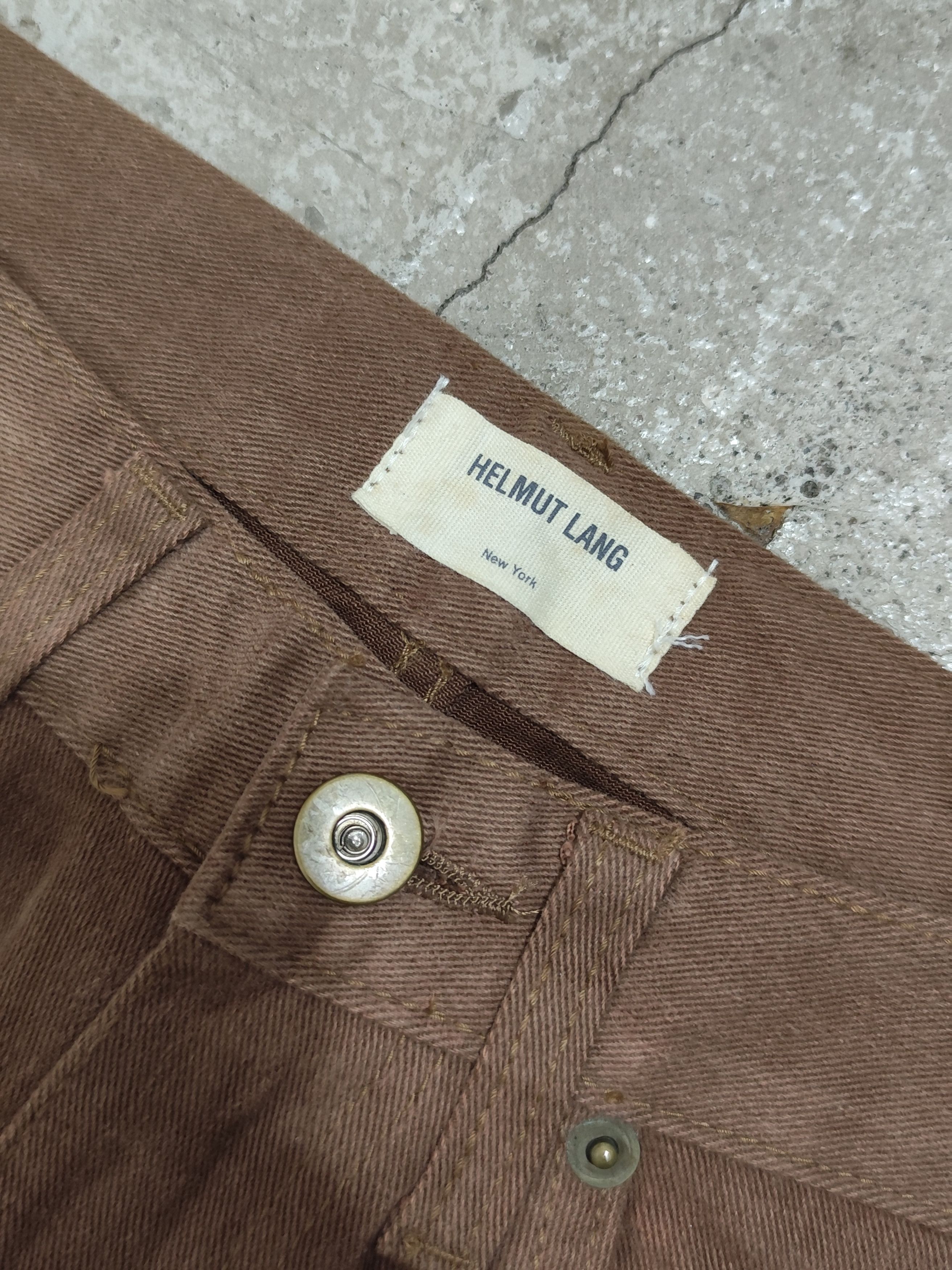 Helmut Lang VINTAGE 90s HELMUT LANG BROWN PANTS Size US 30 / EU 46 - 7 Thumbnail