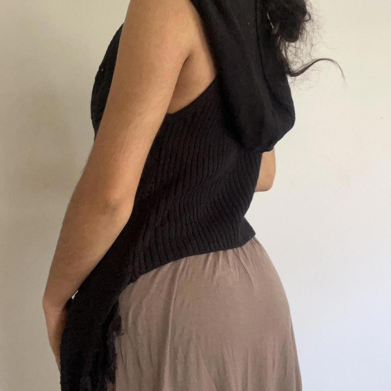 Other Black hooded knit top with fringe #goth #fairy Size S / US 4 / IT 40 - 2 Thumbnail