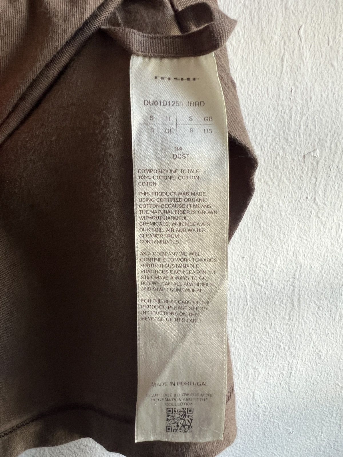 Rick Owens Drkshdw Rick Owens Drkshdw Dust Level Tee Size US S / EU 44-46 / 1 - 5 Thumbnail