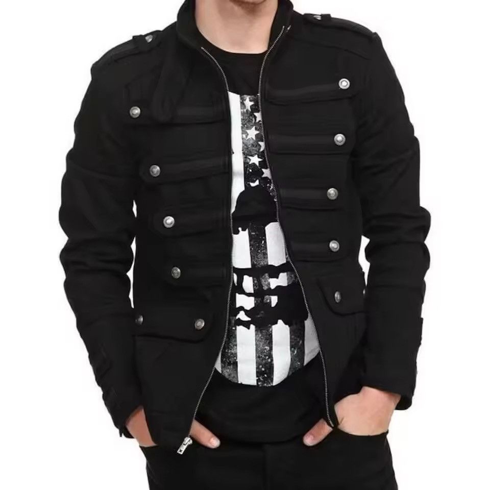 Japanese Brand Vintage Military-Inspired Denim Jacket – Bold, Structured Size US M / EU 48-50 / 2 - 3 Thumbnail