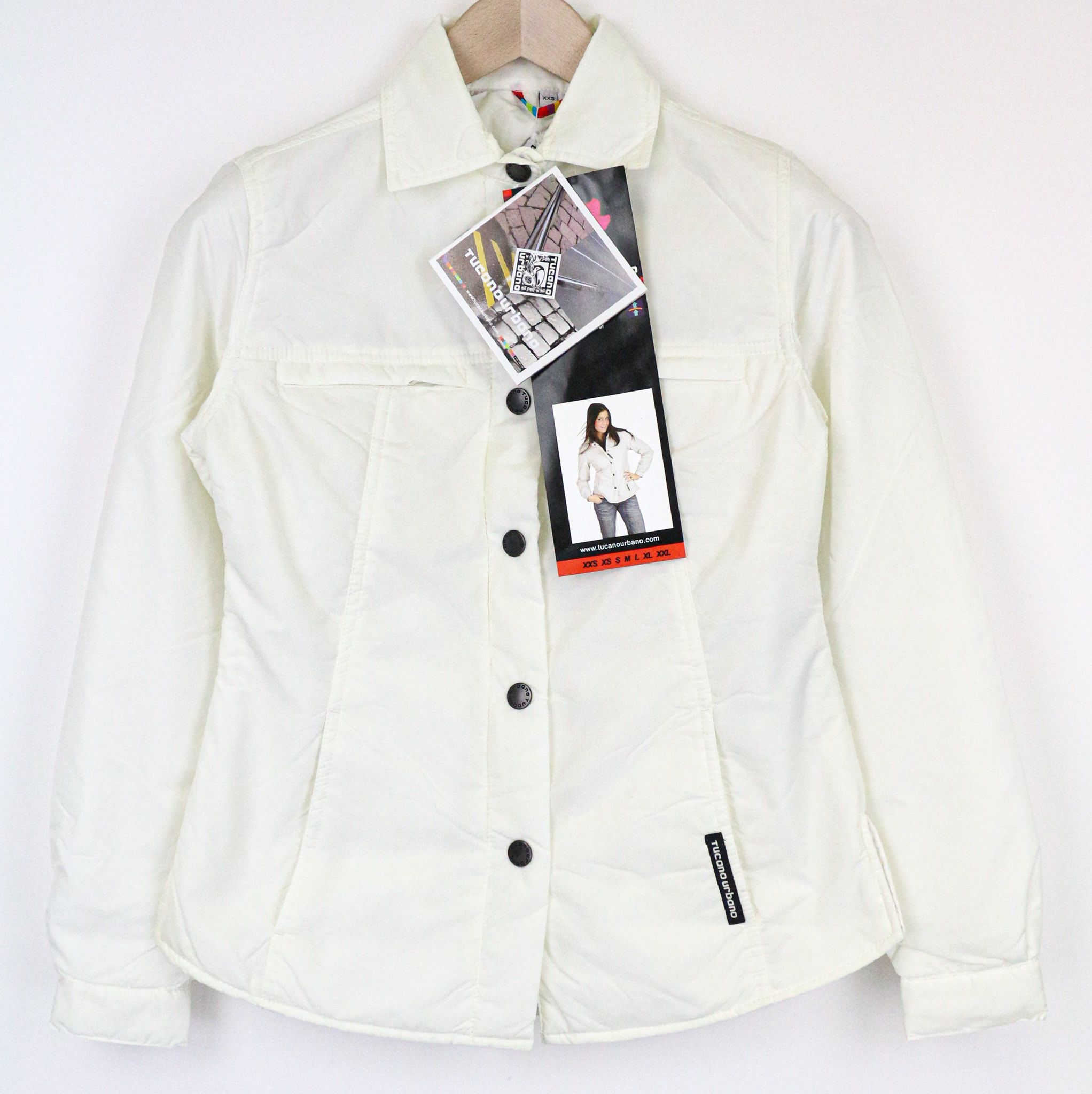 Other LORI 2XS Off-White Windproof Padded Moto Jacket 74440 Size XXS / US 00 / IT 34 - 1 Thumbnail