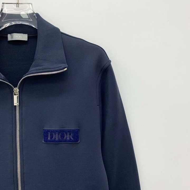Dior Dior Logo Flocking Lapel Zip Jacket Size US M / EU 48-50 / 2 - 3 Thumbnail