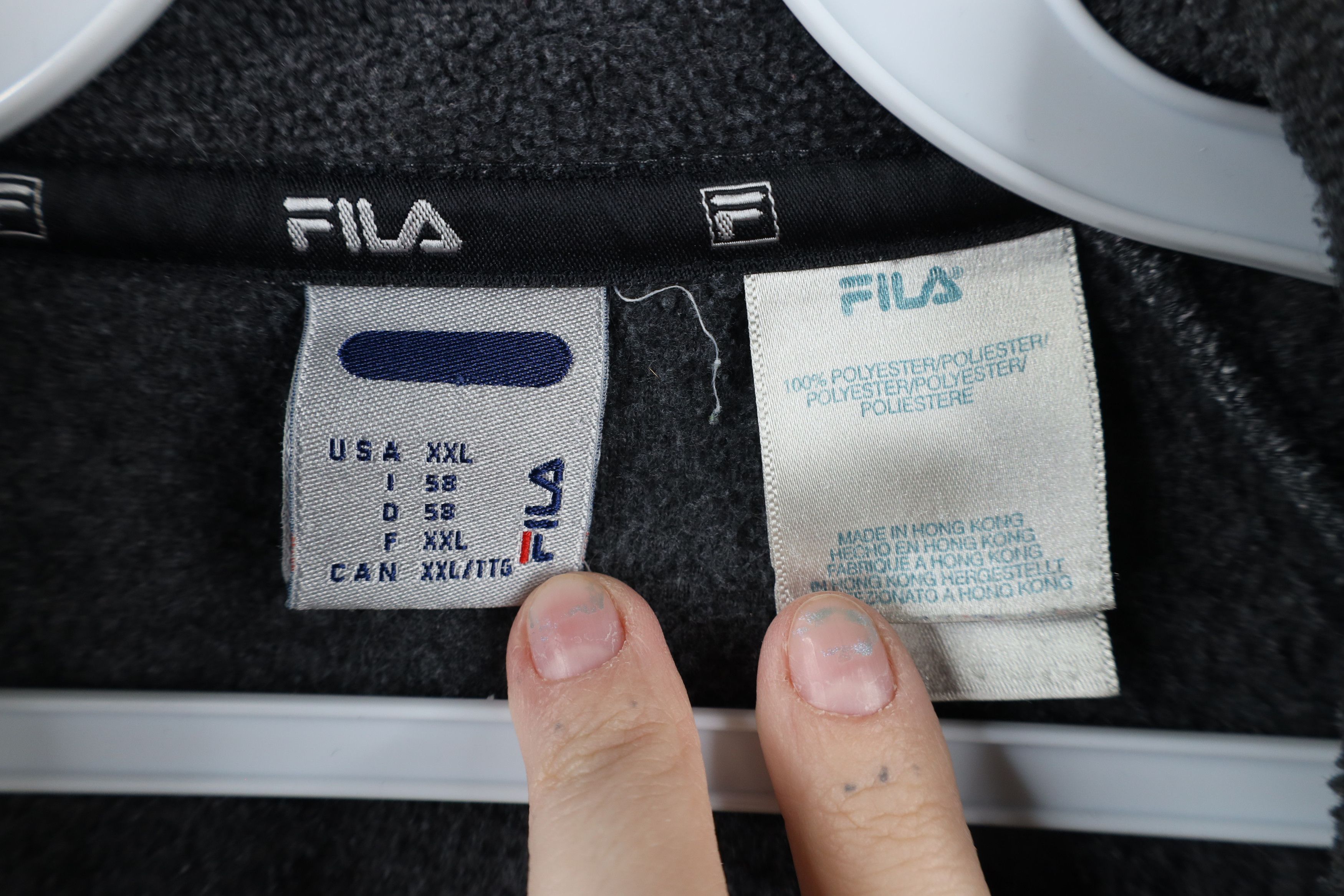 Fila × Vintage Vintage 90s Fila Spell Out Half Zip Fleece Pullover Sweater Size US XXL / EU 58 / 5 - 7 Thumbnail
