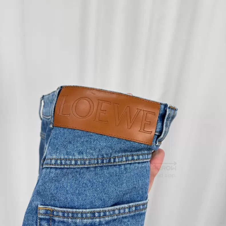 Loewe Loewe Washed Leather Patch Denim Pants Size 42" / US 20 - 6 Thumbnail