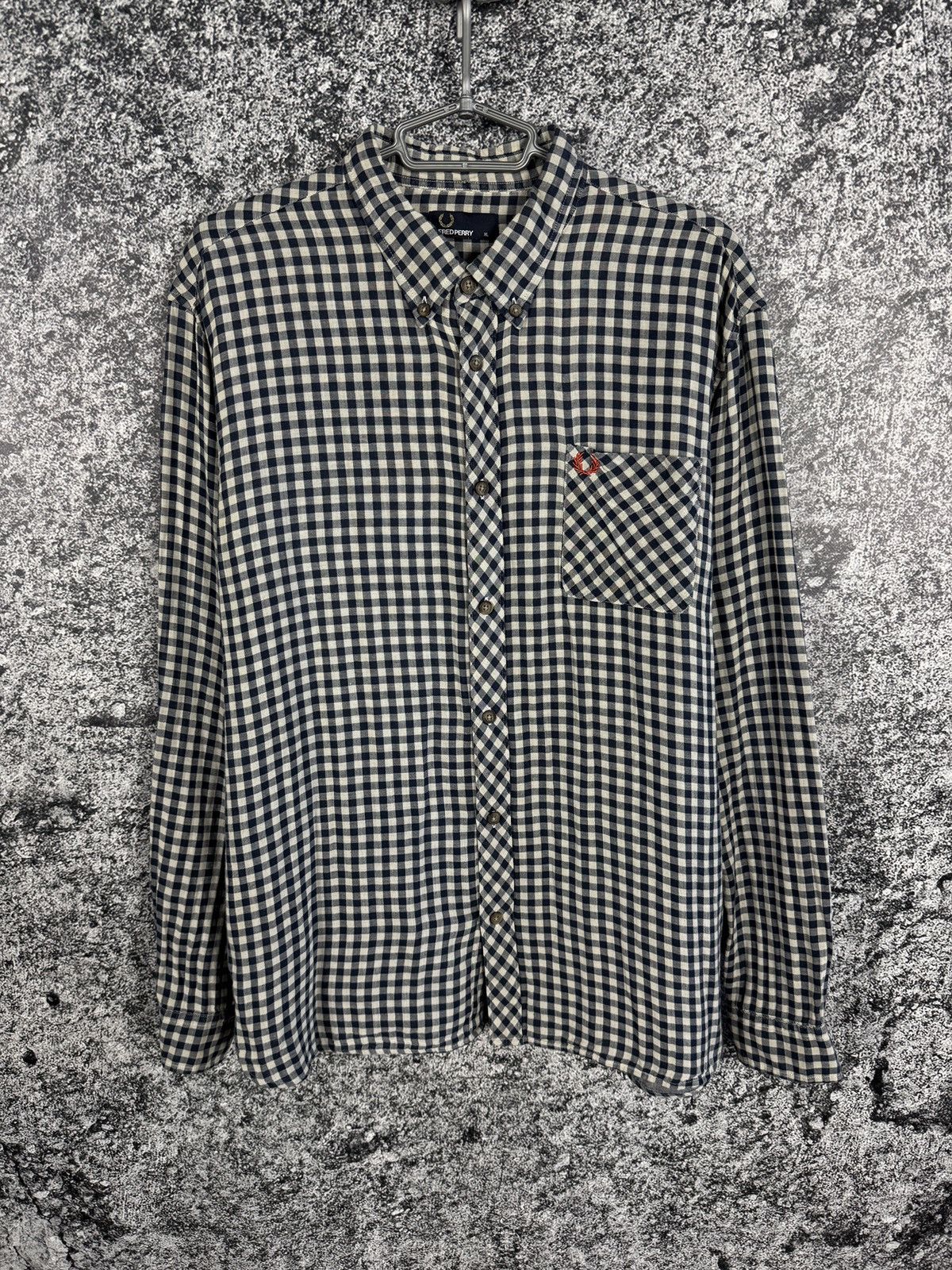 Fred Perry Fred Perry Long Sleeve Plaid Shirt Button Up Vintage Sz XL Size US XL / EU 56 / 4 - 1 Thumbnail