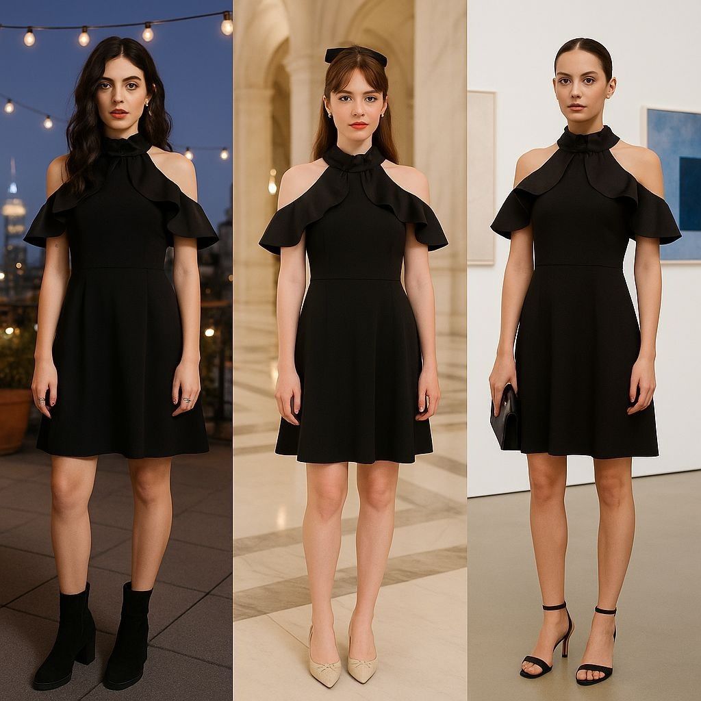 Alice + Olivia Alice + Olivia Roseline Women Black Cold Shoulder Romper 2 W Size XS / US 0-2 / IT 36-38 - 2 Thumbnail