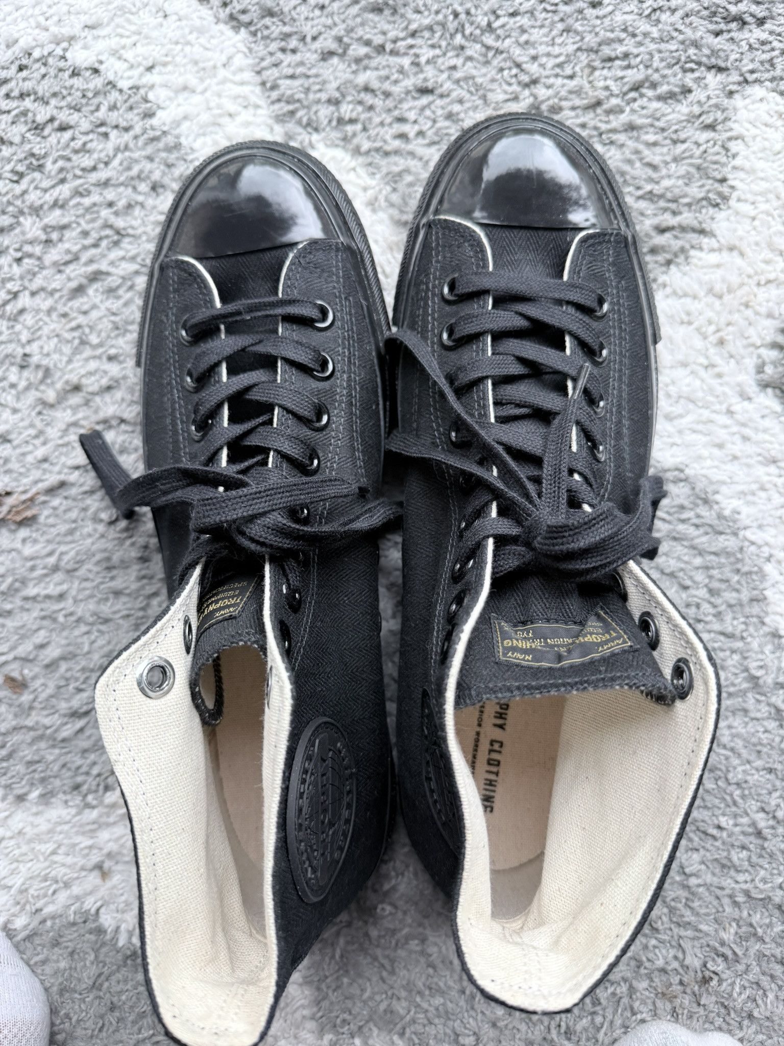 Trophy Clothing Mil Trainers Hi-Top / TR-Shoes02 Black x Black Size US 9 / EU 42 - 2 Thumbnail