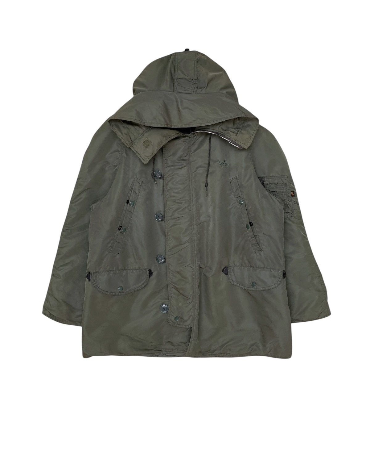 Alpha Industries Vintage Brand Alpha Industries Fur Parka 1990s Size US L / EU 52-54 / 3 - 3 Thumbnail