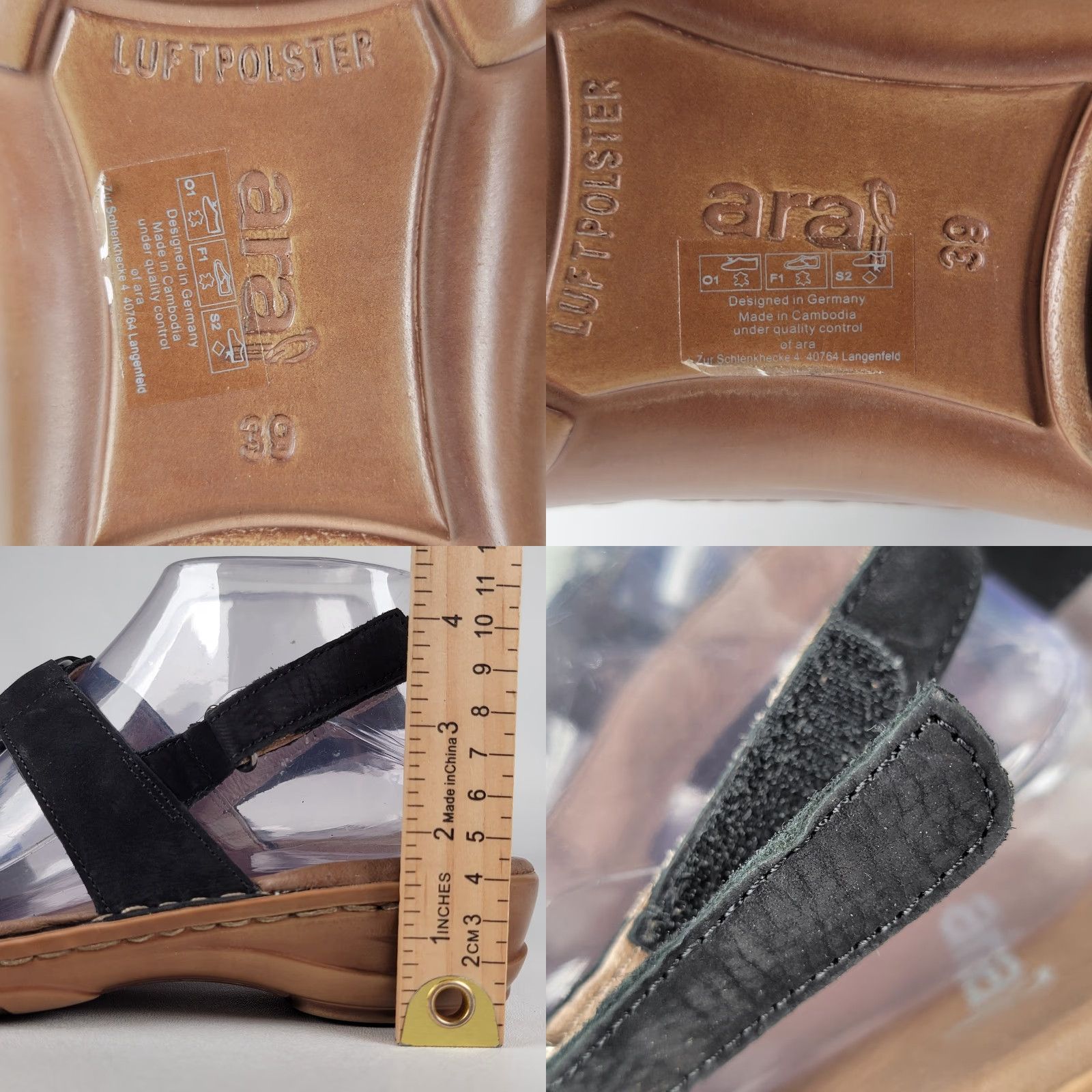 Vintage VINTAGE Ara Sandals Black Size 39/8 Sandal Women Strappy Adjustable Wedge Flat Heel UK 6 US 8 EU 39 Summer Spring Fall Size US 6 / IT 36 - 8 Thumbnail