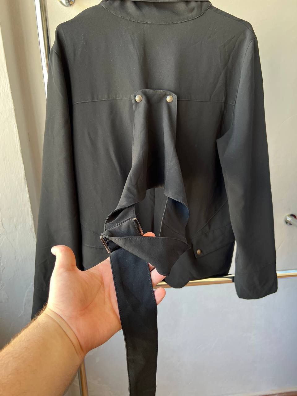 Sarah Pacini SARAH PACINI BLACK WOMAN SOLID BUTTON BLAZER BELTED JACKET L Size L / US 10 / IT 46 - 10 Thumbnail