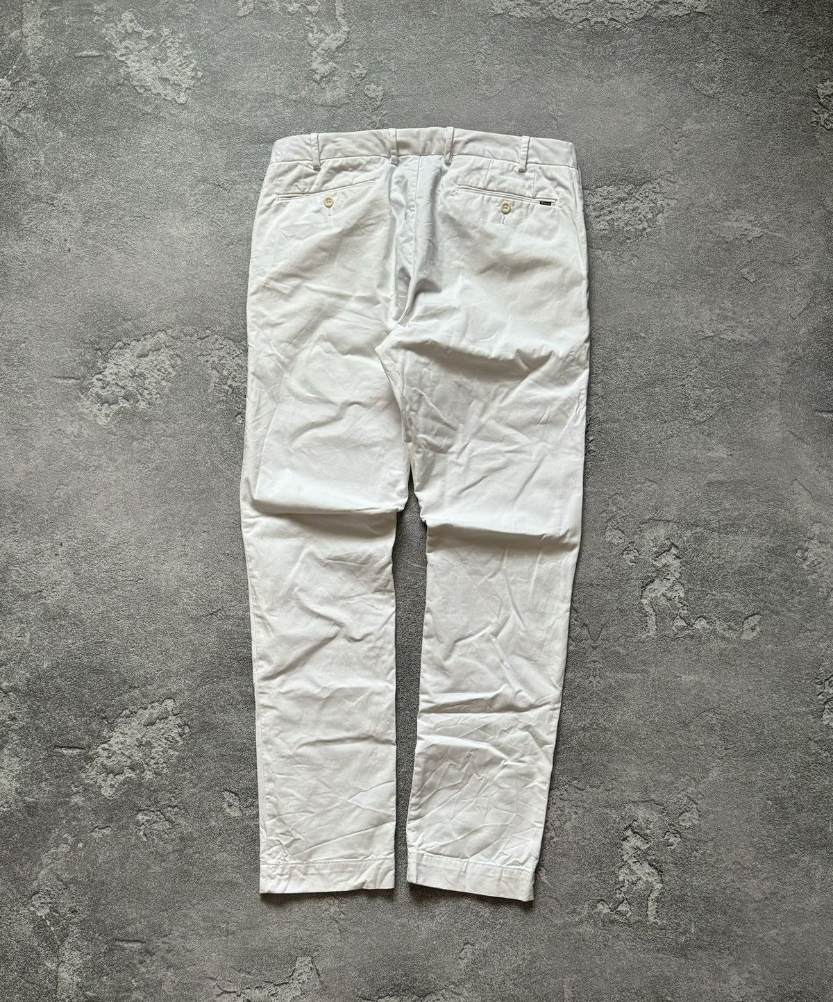 Polo Ralph Lauren × Vintage Polo Ralph Lauren 32/32 white chino pant trouser Jean stretc Size US 32 / EU 48 - 6 Thumbnail