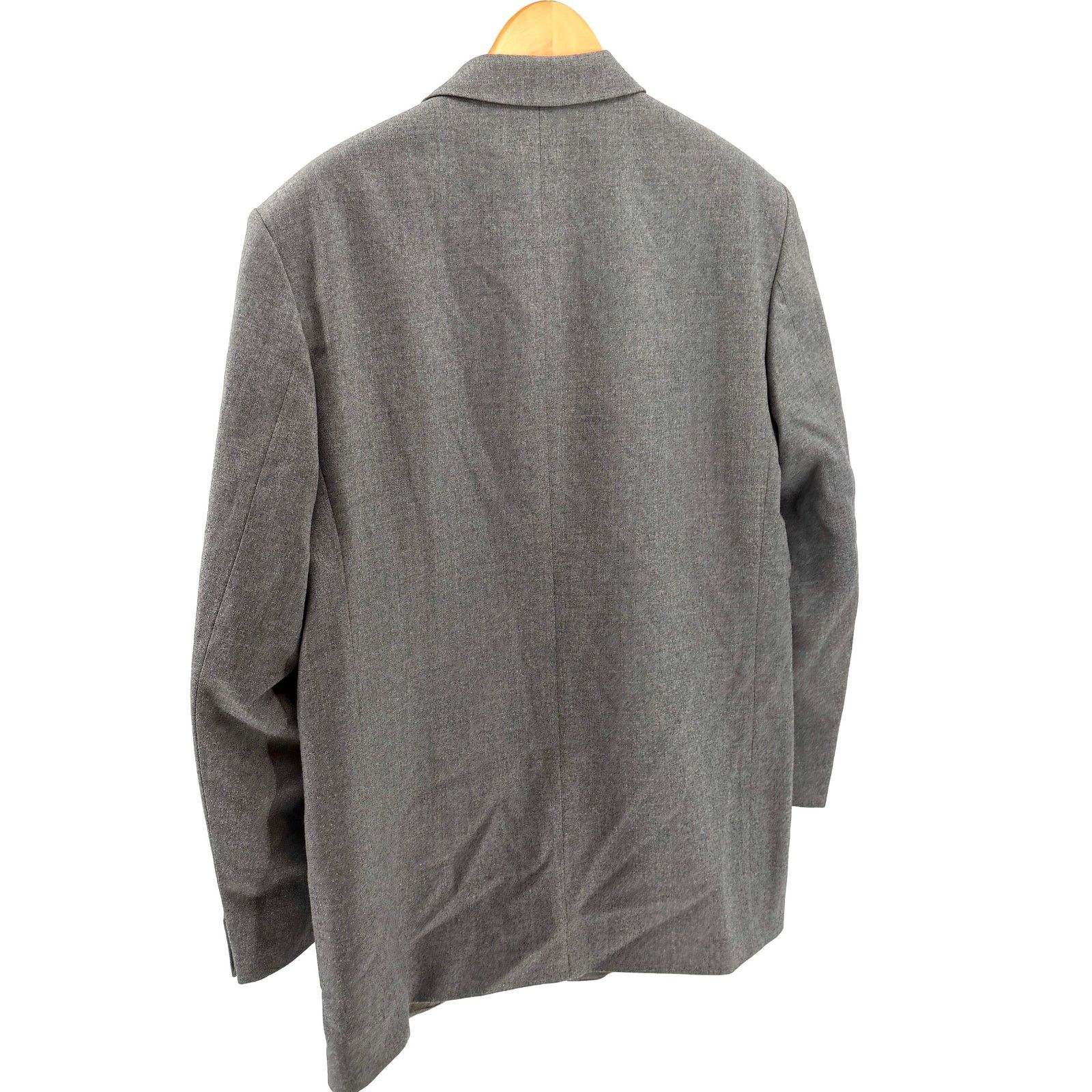 Vintage 80s Mr. Harry Couture Heather Gray 100% Wool Tailored Blazer Size 46R - 3 Thumbnail