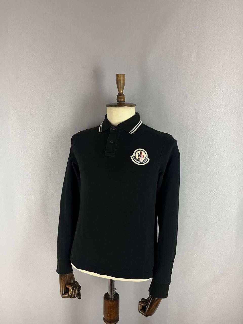 Moncler Moncler Polo Long Sleeve Black Size US L / EU 52-54 / 3 - 1 Thumbnail