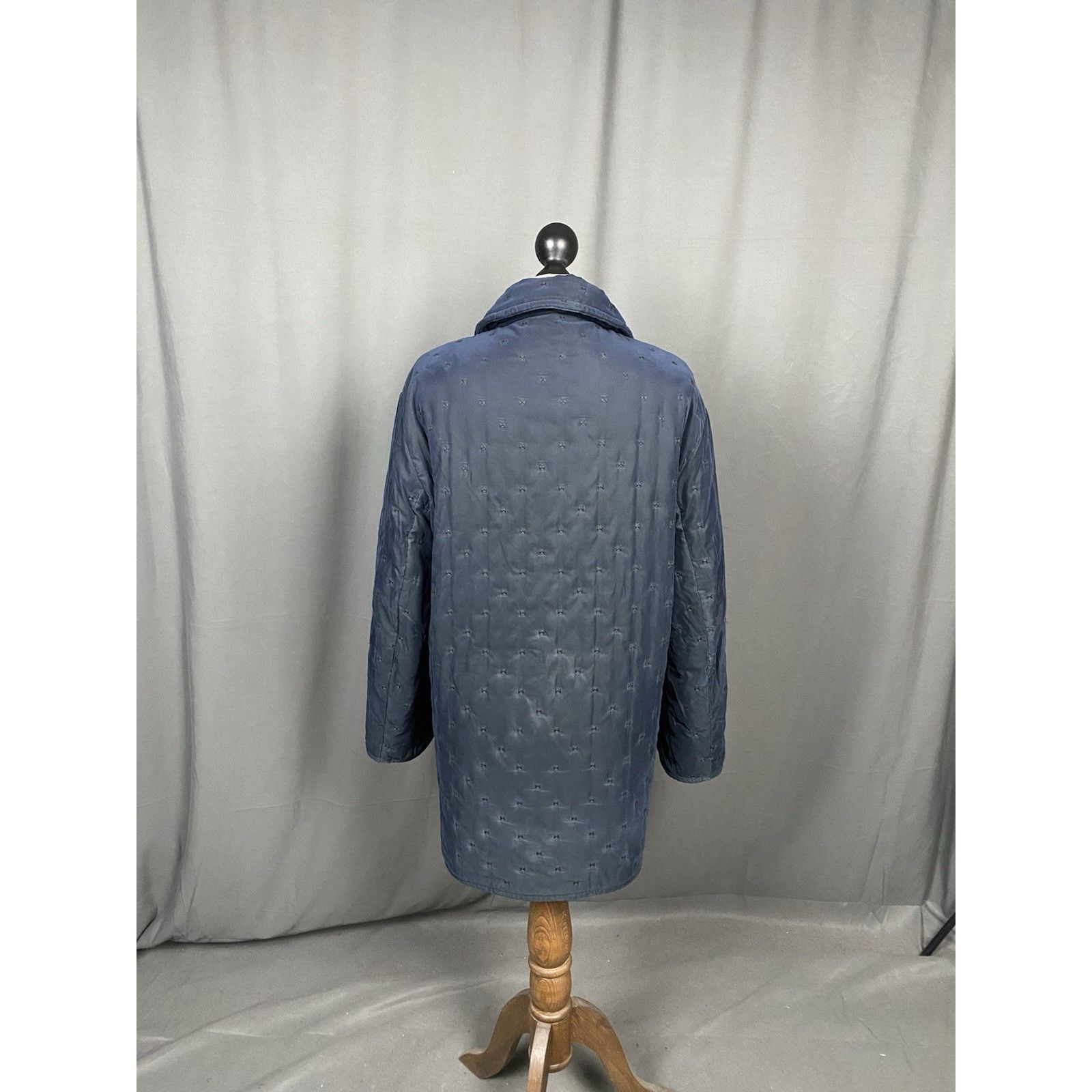 Hermes Hermes by Maison Margiela Women's Blue Quilted Jacket Size 4 Size S / US 4 / IT 40 - 6 Thumbnail
