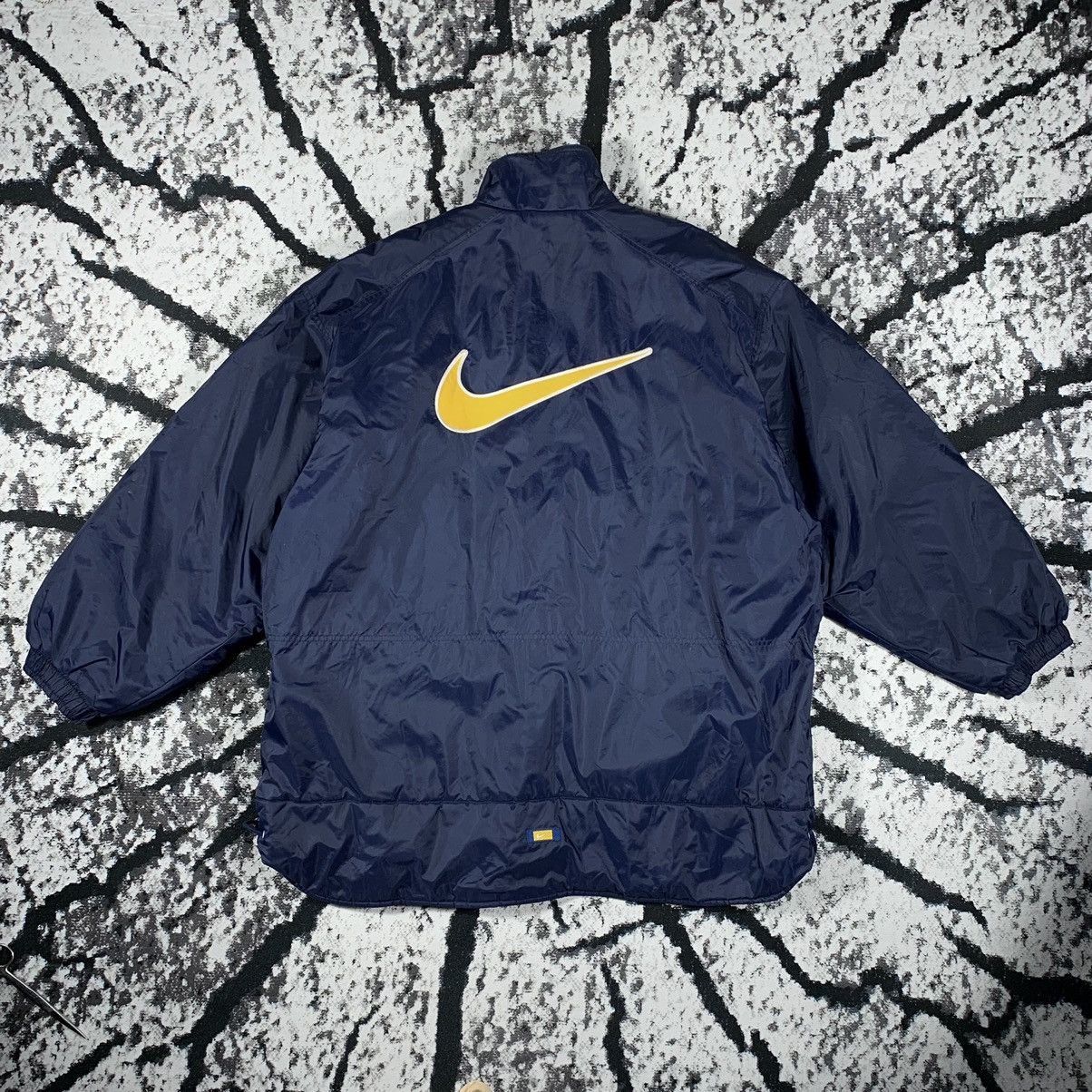 Nike × Vintage VINTAGE 90S NIKE CENTER SWOOSH SPELLOUT BIG LOGO JACKET Size US XL / EU 56 / 4 - 3 Thumbnail